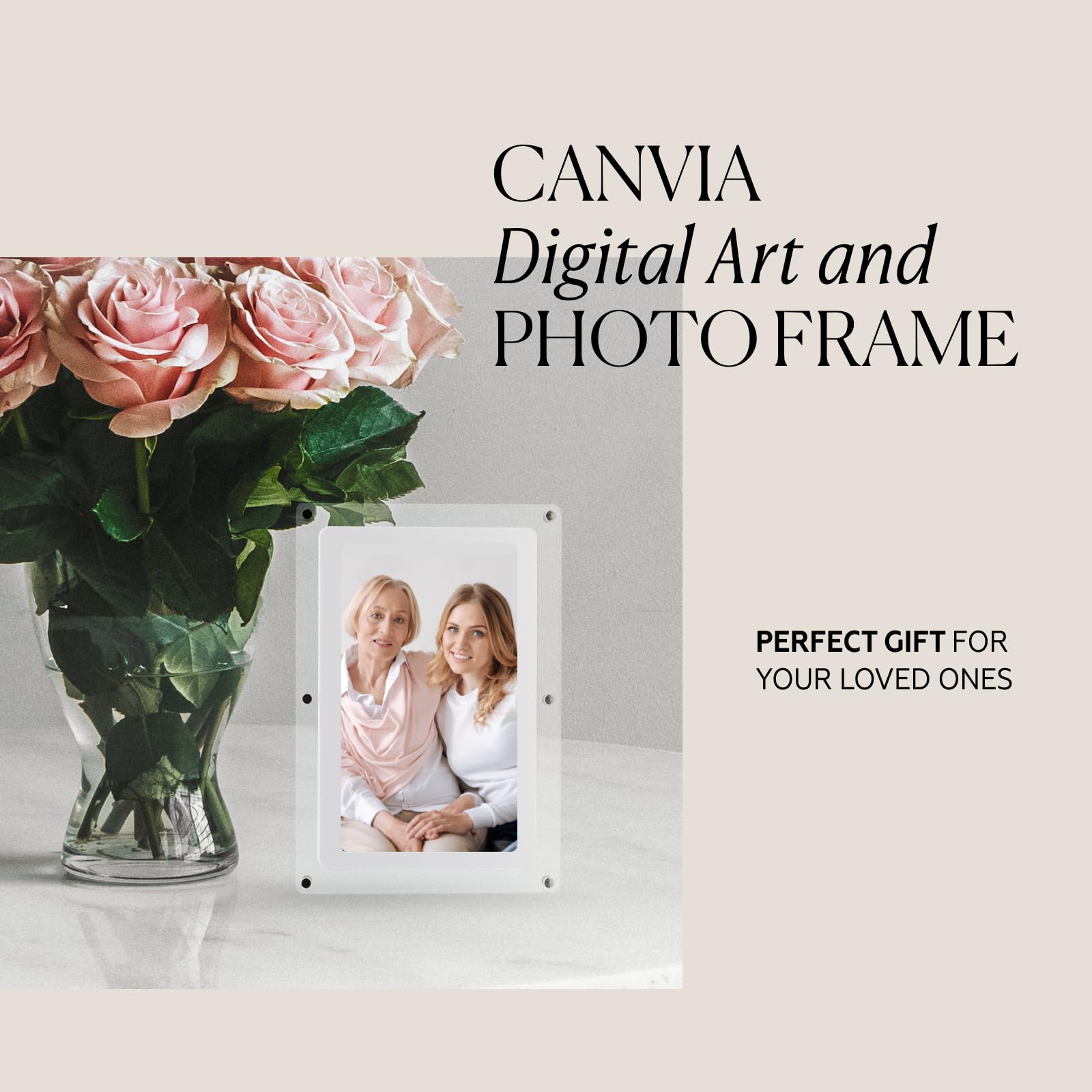 Canvia Kinetic Digital Art Frame   Smart Picture Frame To Play Full Hd Video, Photo, Or Images On Loop   Acrylic Frame, 4 Gb Mem