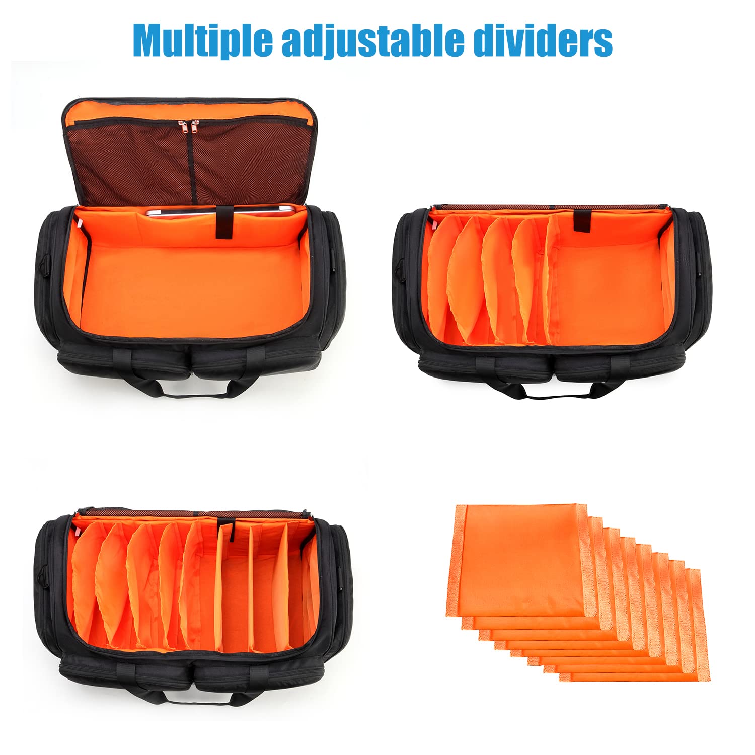 Cable Bag Music Dj Band Equipment Case Audio Bag Harness Music Gear With Dividers Inside Musiclites Cable Accessories Management