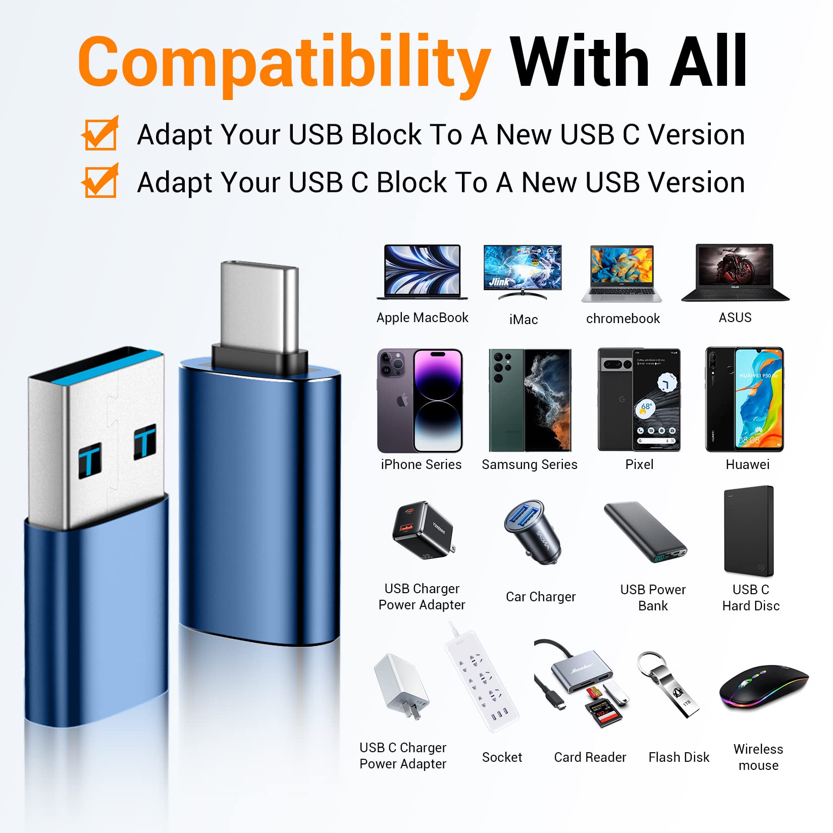 ?????????? ???????????????? Usb To Usb C Adapter,Usb C Male To Usb 3.0 Female Otg Converter For Iphone 16 15 14 13 Plus Pro Max,
