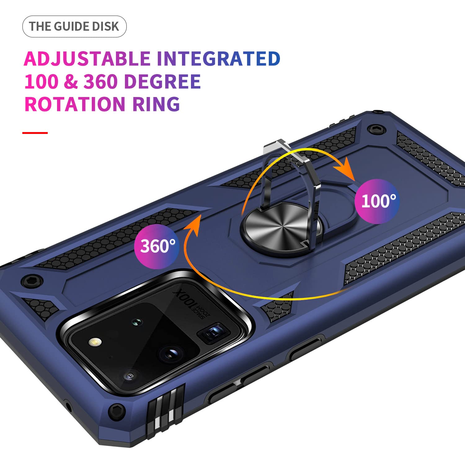 Addit S20 Ultra Case,S20 Ultra 5G Case, [Military Grade ] 15Ft. Drop Tested Protective Case With Magnetic Car Mount Ring Holder