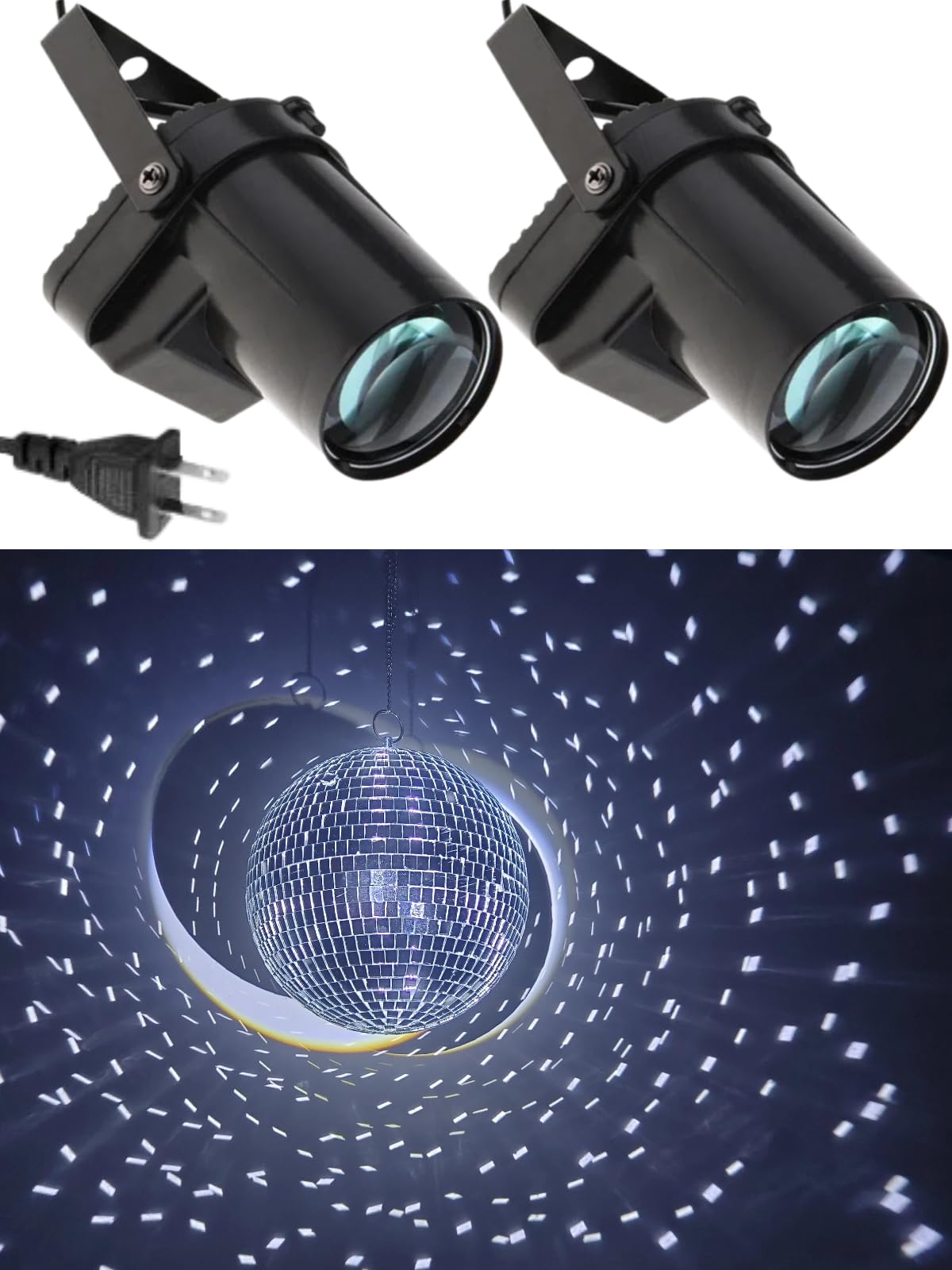 Spot Light For Disco Ball 2 Pack, Palujorty 10W Pin Spotlight Plug In For Disco Ball For Party Stage
