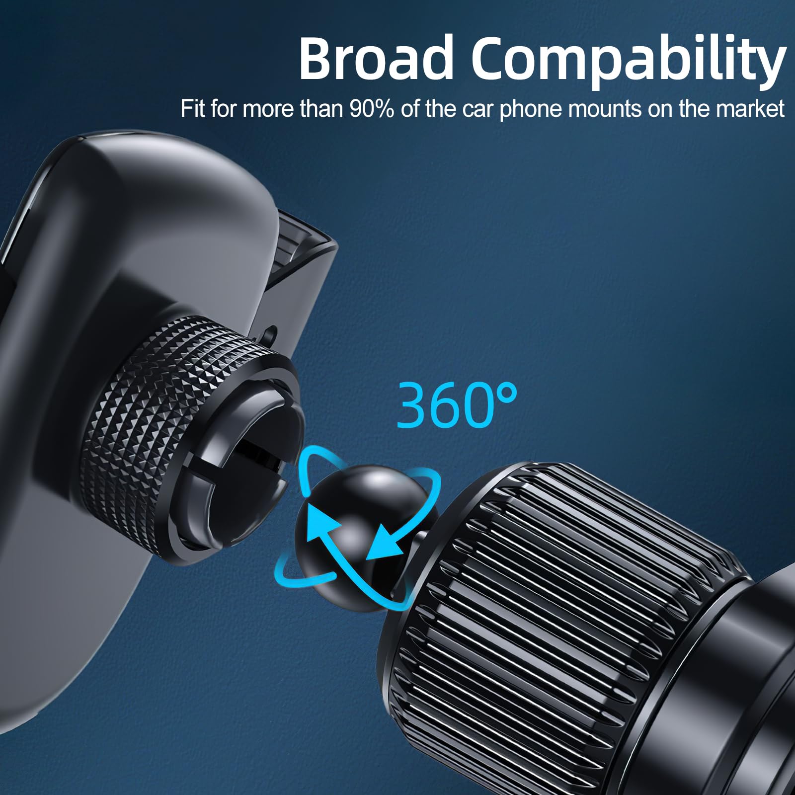 Xuenair Car Vent Clip, [Foldable Hook] Universal Car Phone Clip Holder, Aluminum Vent Clip Cell Phone Holder For Car, Phone Moun