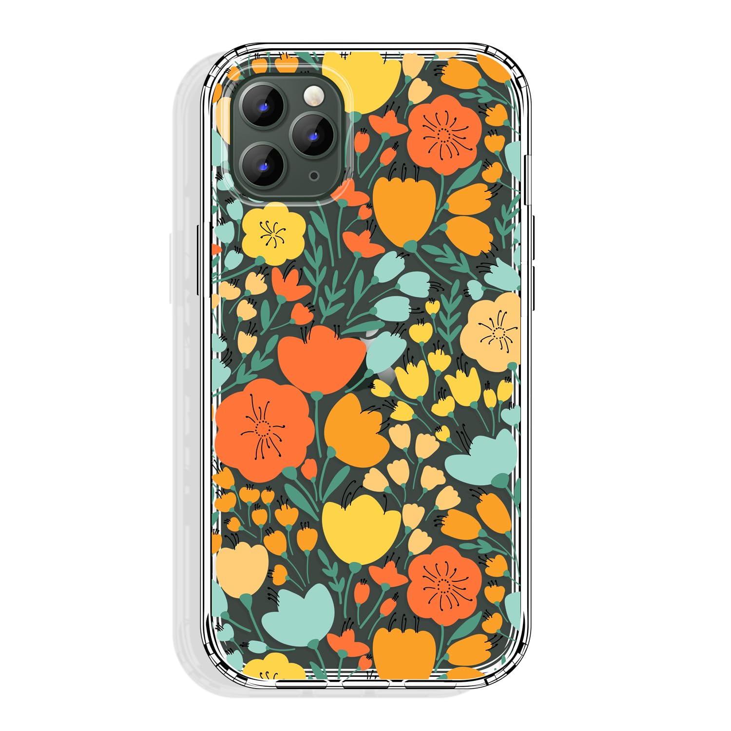GYZYA for iPhone 11 Pro Case 5.8 Inch Clear with Design, Protective Slim TPU Cover + Shockproof Bumper for Women and Girls (Tuli