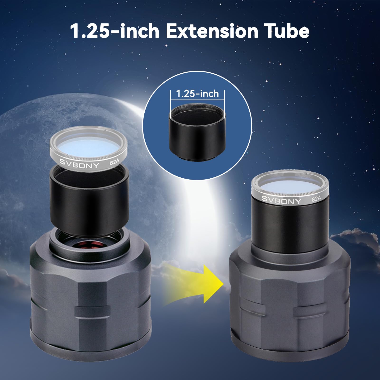 Svbony Sv305 Telescope Camera, 2Mp Astronomy Camera, 1.25 Inch Planetary Camera For Photography, Suitable For Beginners In Astrophotography