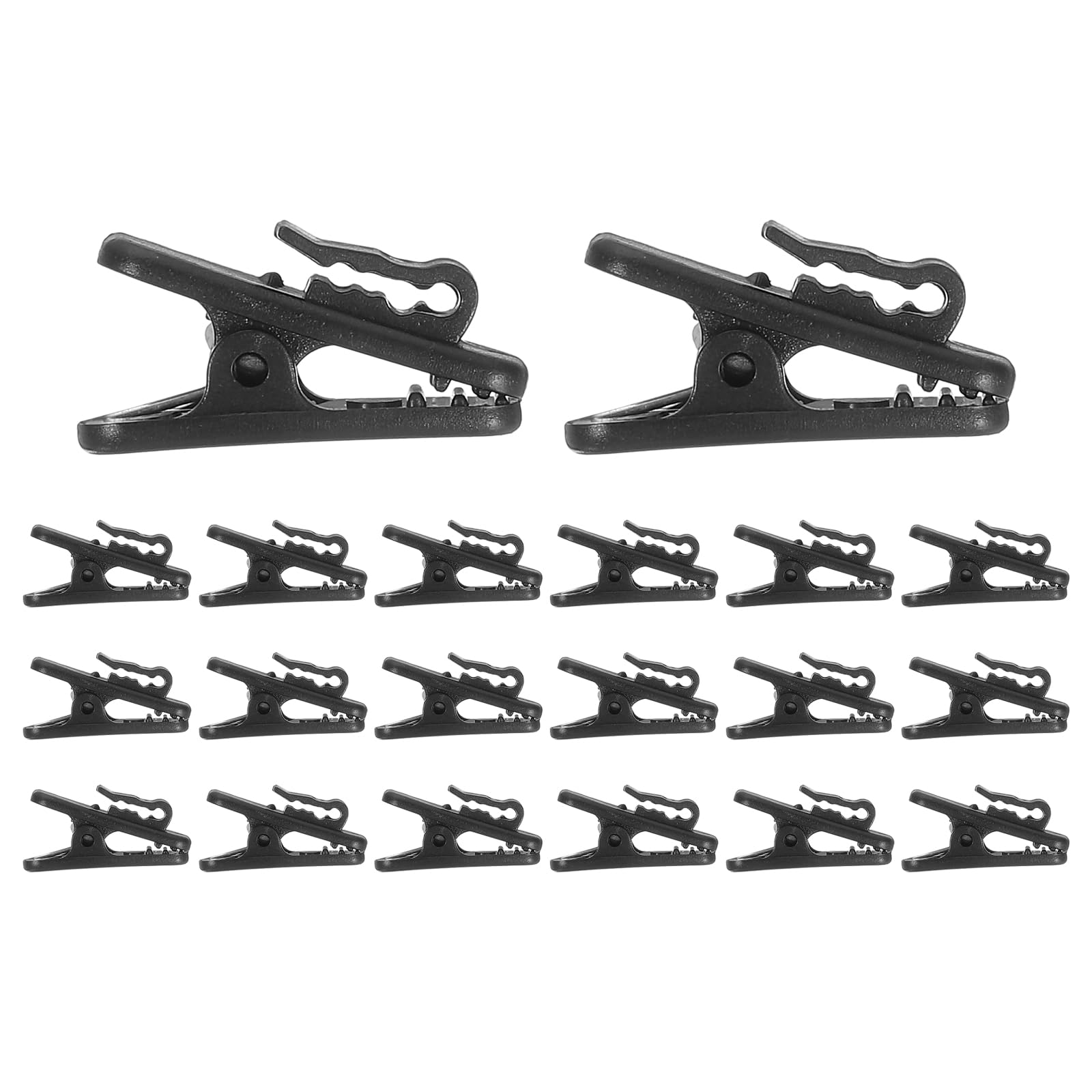 Harfington 24Pcs Headphone Wire Clips 0.94Inch Length Small Headset Cable Clamp Earphone Earplugs Cable Clothing Clip Earpiece Clam
