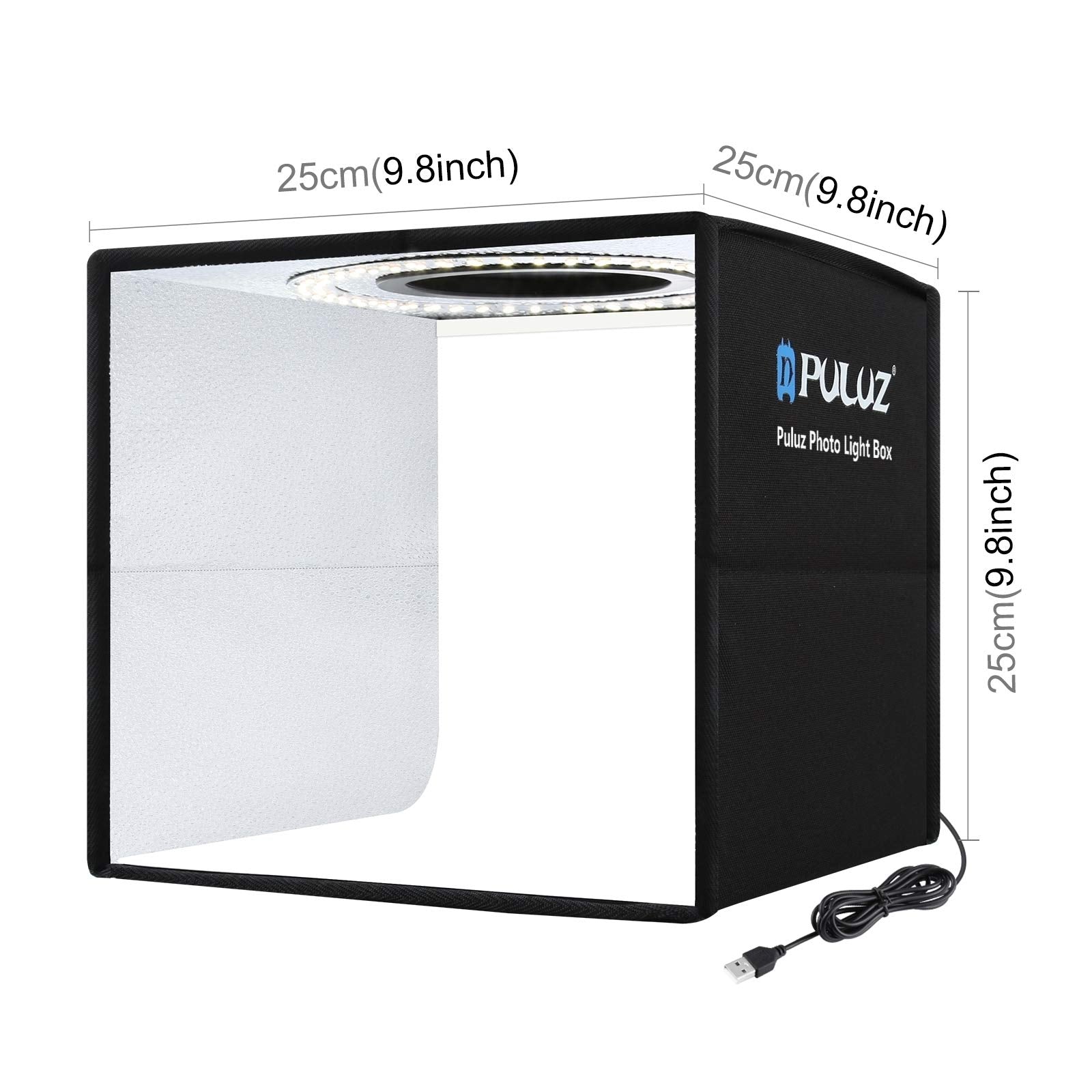 Puluz Mini Photo Studio Light Box, Portable Folding Photography Light Booth, Cri>95, 96Pcs Led Light+6 Kinds Double Sided Color