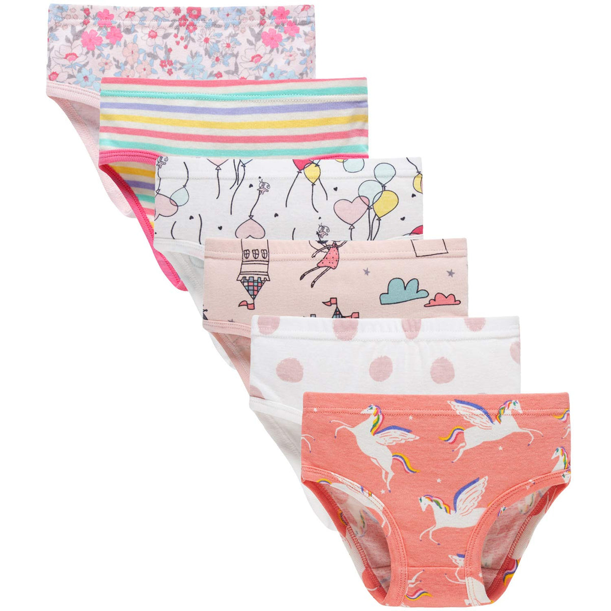 Sladatona Little Girls Soft Cotton Underwear Bring Cool,Comfort Experience Panty 6 7Years Redpink