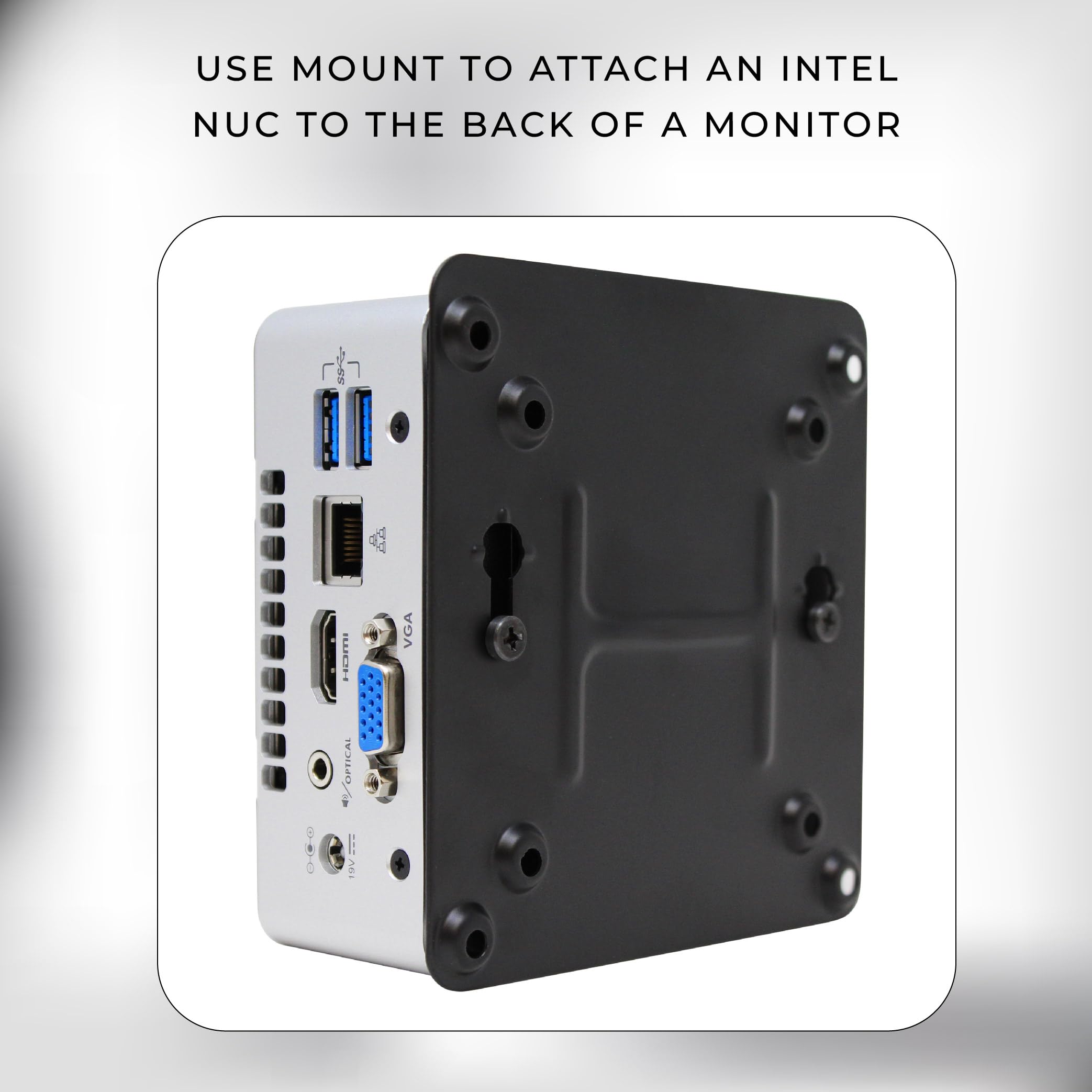 Humancentric Vesa Mounting Kit Compatible With Intel Nuc | Vesa Adapter Bracket To Attach Nuc Mini Pc Computer To The Back Of A