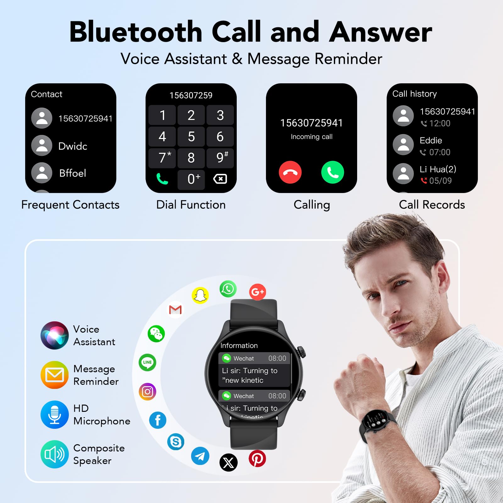 Vamout Smart Watch, 1.39'' Smartwatch For Men Women (Answer/Make Call), Fitness Activity Tracker With Heart Rate & Sp02 Monitor,