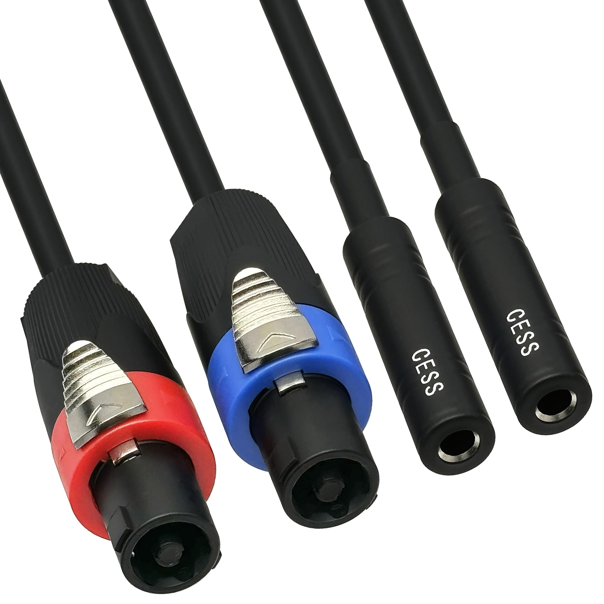 Cess-026 Speakon Cables, Male Speakon To 1/4 Adapter Speaker Cable, 2 Pack