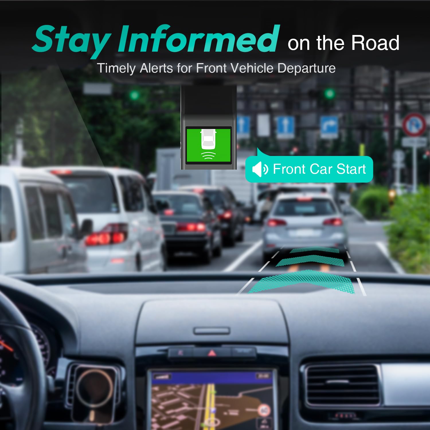 Botslab 2.5K Front Dash Cam, 170 Wide Angle Car Camera Front, Color Night Vision, Built In Wifi Gps, 24/7 Parking Mode, Wdr, Eme