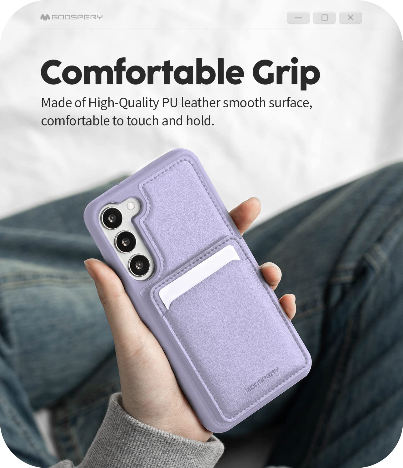Goospery Galaxy S23 Plus Wallet Case   5 Card Holder, Slim Pu Leather, Magnetic Closure, Shockproof Full Cover   Lavender Purple