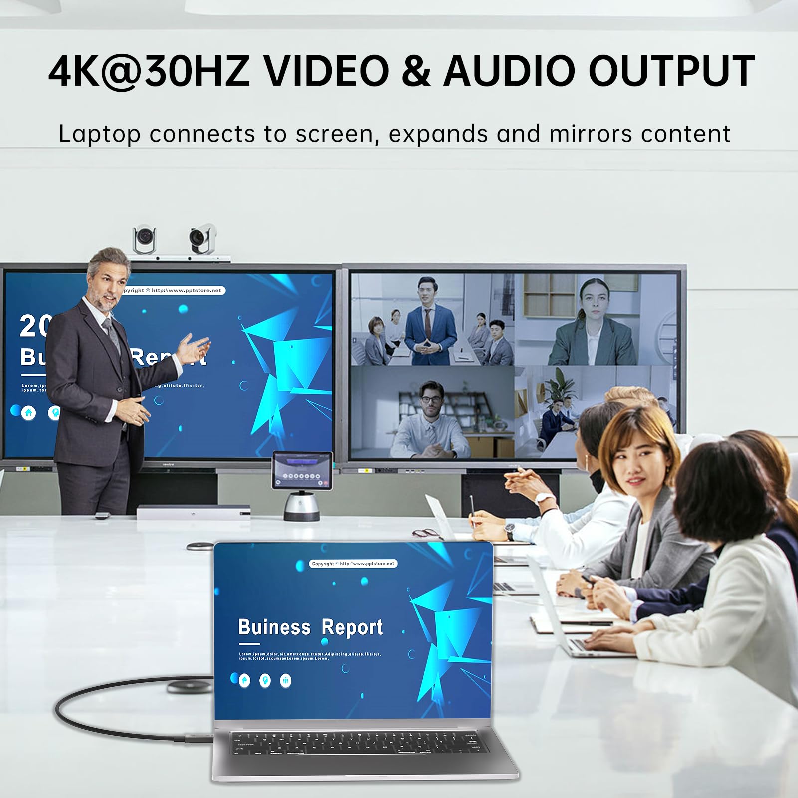 Huaham Full Featured Usb C To C Fiber Optic Cable 50Ft, 10Gbps&Pd 60W Charging Usb 3.1 Type C Cable, Support 2 Lane Dp1.4 And 4K@30Hz Video Output For Webcam, Video Conference, Vr, Tv, Laptop