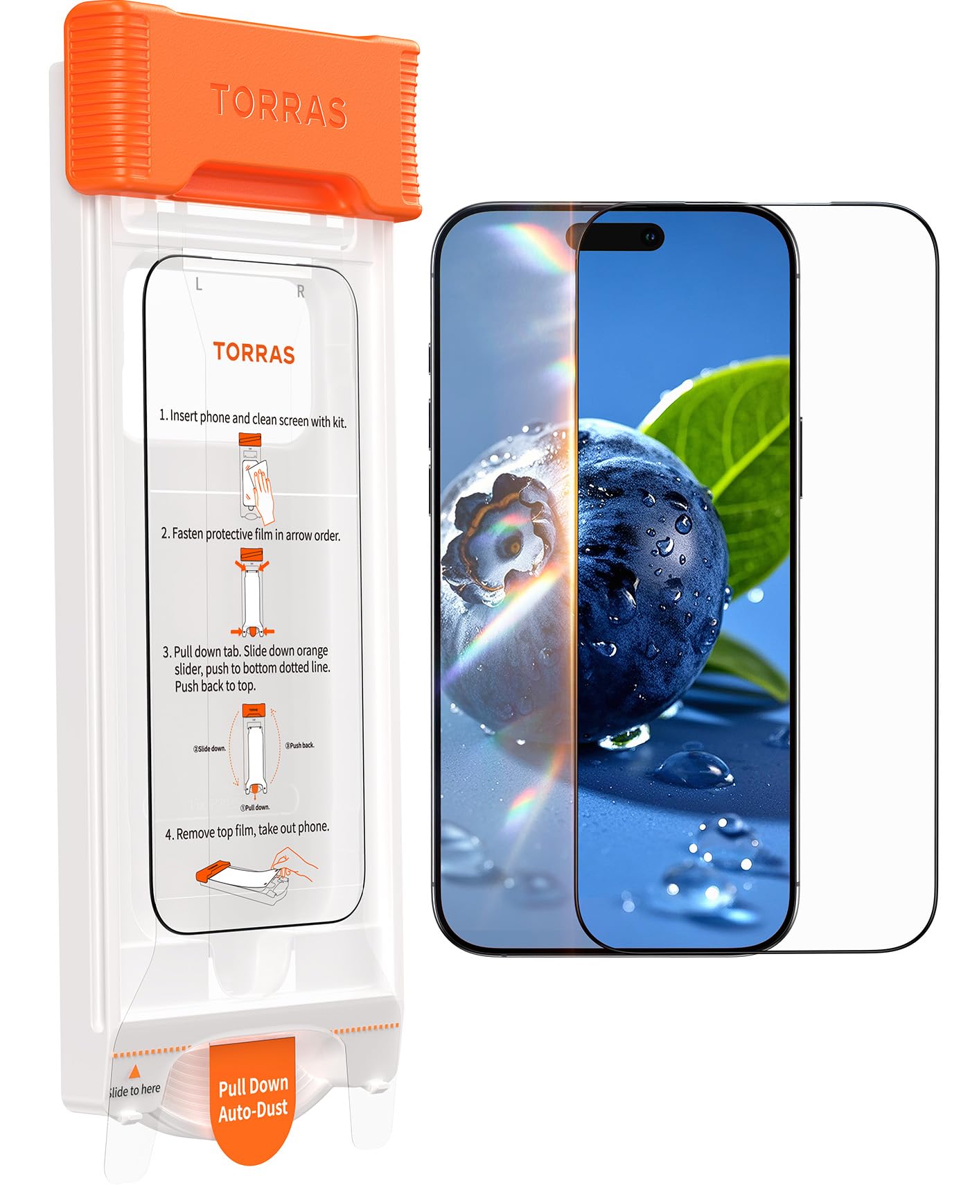 TORRAS OrigArmor for iPhone 17 Pro Screen Protector [100% Anti Reflection][3D Full Coverage Fit] Military-Grade Shatterproof 9H+