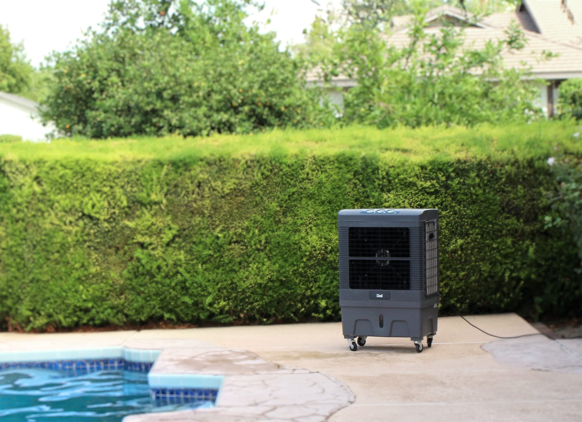 Dial 3 Speed Portable Evaporative Cooler   Up To 1000 Sqft, 3500 Cfm   Pec A 3500 1M Grey