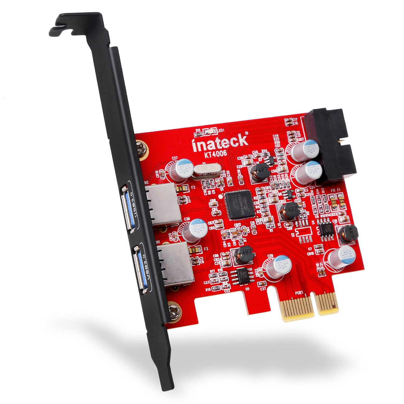 Inateck 2 Ports PCIe USB 3.0 Card with Internal USB 3.0 20-Pin Connector - Expand Another Two USB 3.0 Ports, Compatible Mac Pro,