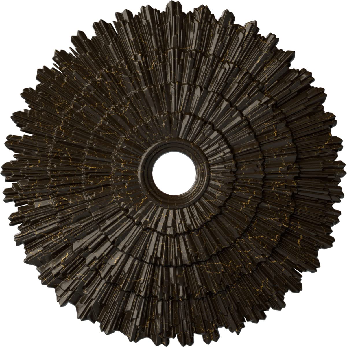 24 3/4OD x 3 1/4ID x 1 7/8P Eryn Ceiling Medallion (Fits Canopies up to 4), Hand-Painted Stone Hearth Crackle