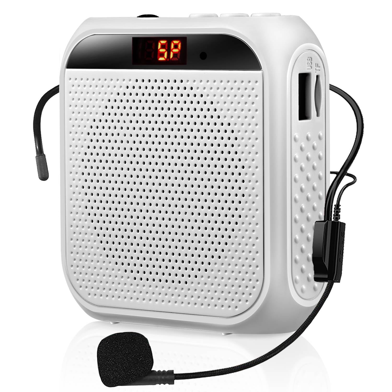 Portable Voice Amplifier for Teachers, Rechargeable Personal Amplifier Mic PA System Headset Microphone with Speaker for Teacher