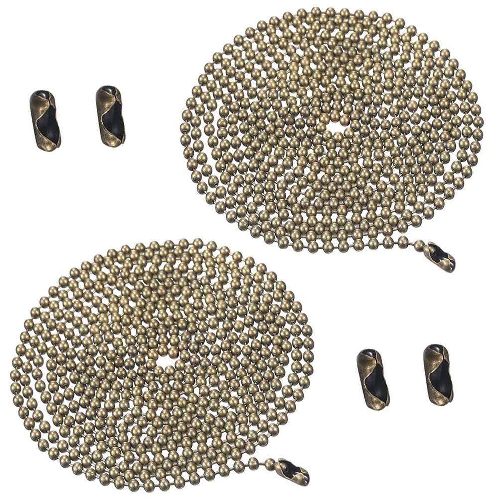 Vinaco Pull Chain Extension, 2 Pack 36 Inch Fan Chain Extender With 6 Strong Matching Connectors, Strong Bearing & Rustproof #6