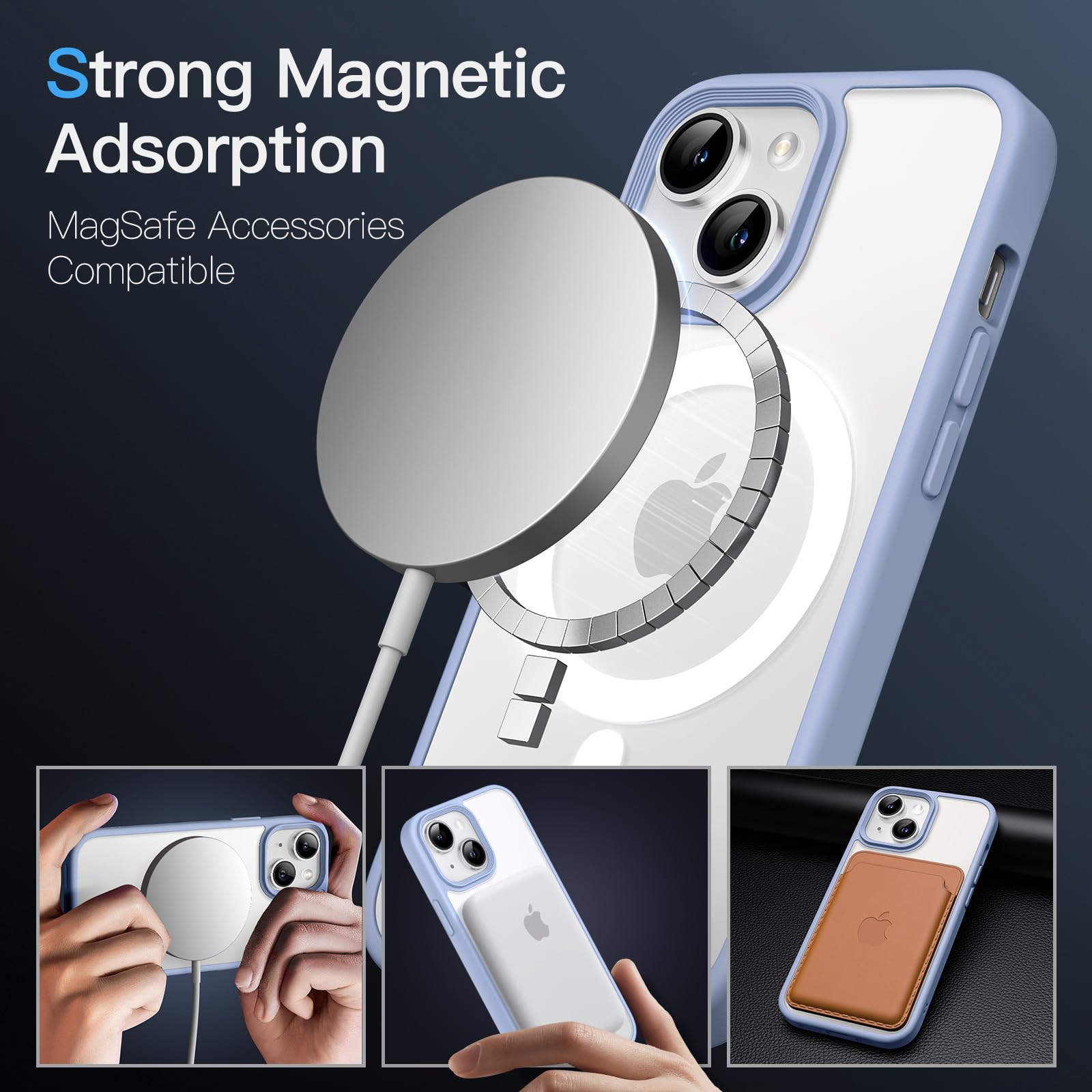 Jetech Magnetic Case For Iphone 13 Mini 5.4 Inch Compatible With Magsafe, Translucent Matte Back Slim Shockproof Phone Cover (Sk