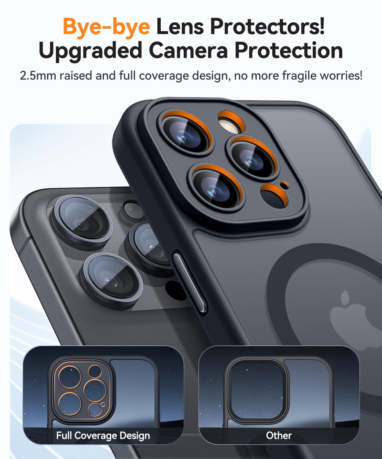 Canshn Magnetic Compatible With Iphone 14 Pro Case, Upgraded [Full Camera Protection] [Compatible With Magsafe] [Translucent Mat