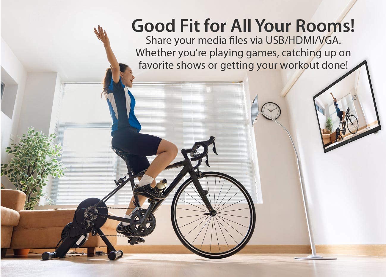 Supersonic Sc-2411 23.6 Dled Hdtv With Built-In Dual Tuners, Hdmi Input, 1080P Resolution, 178 Viewing Angle, Usb Compatible, Re