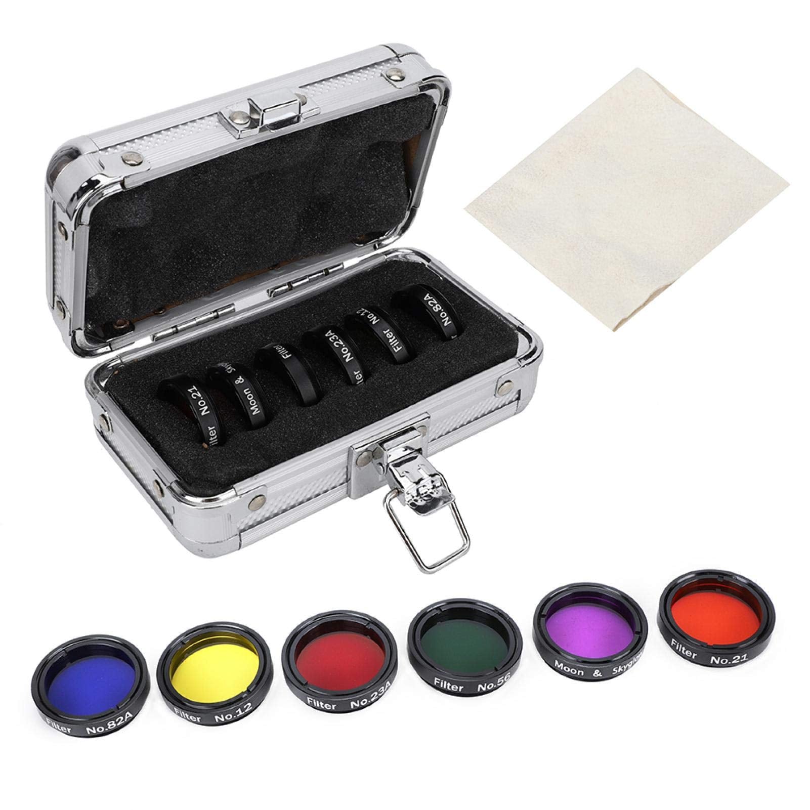 Telescope Eyepiece Filter Set, 6 Pcs 1.25Inch Colorful Telescope Filter Kit With Storage Box For Telescopes Eyepieces Default
