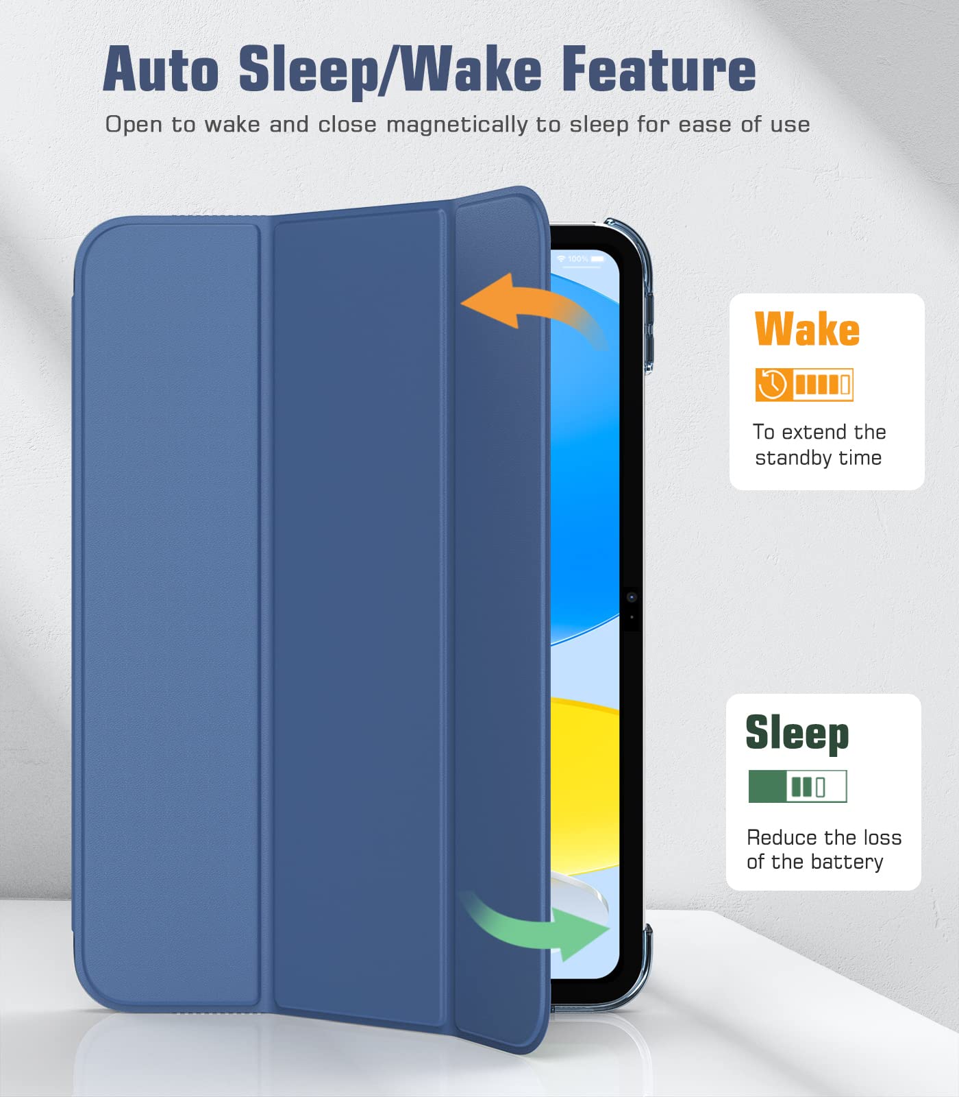 Timovo Case For Ipad (A16) 11Th Generation 11 Inch 2025/Ipad 10Th Generation 10.9 Inch 2022, Slim Stand Cover With Hard Transluc