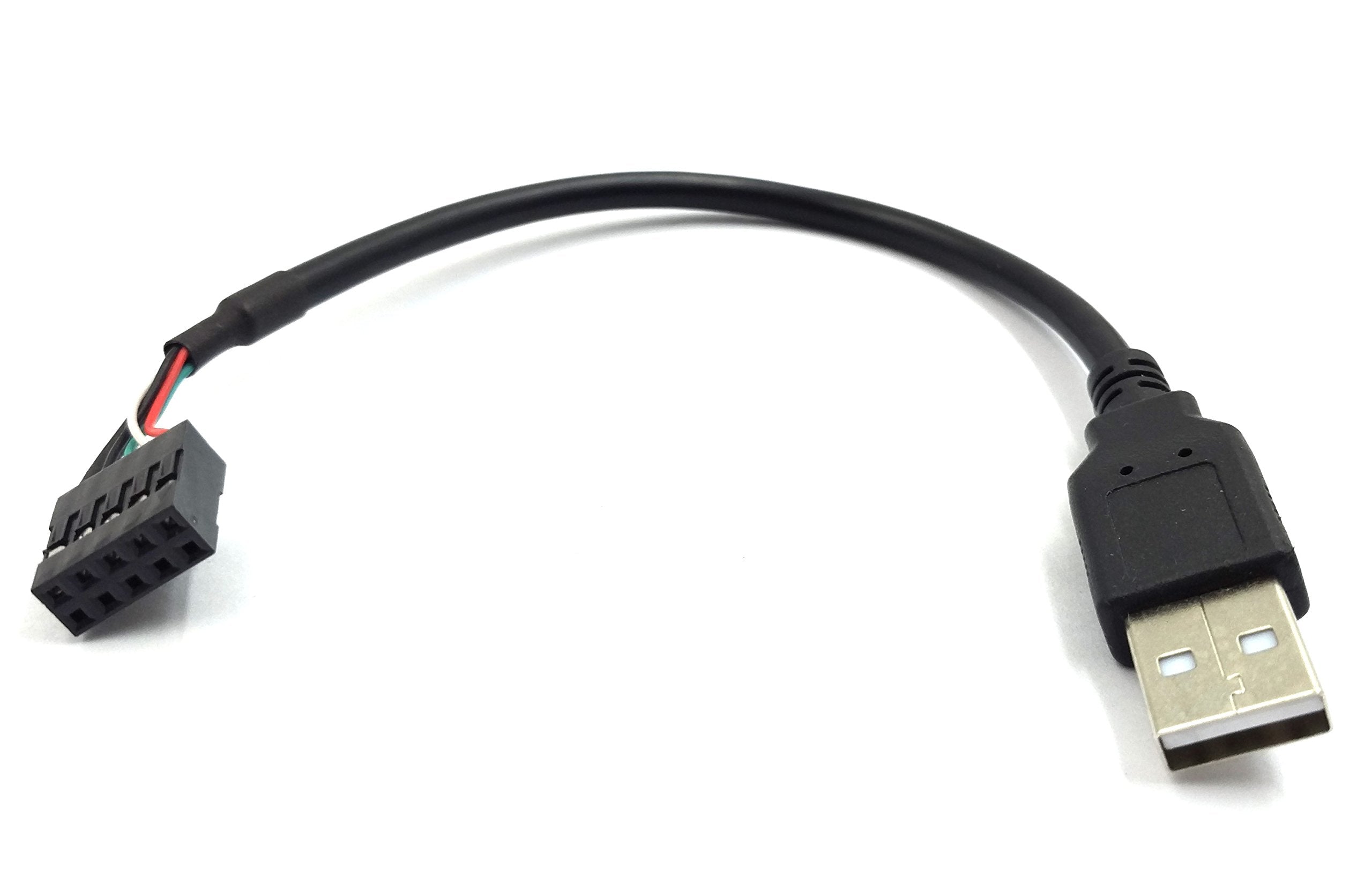 Duttek 9 Pin Usb Header To Usb Cable, Usb 2.0 Type A Male To Dupont 9 Pin Female Header Motherboard Cable Cord (Am To 9Pin 0.2M)