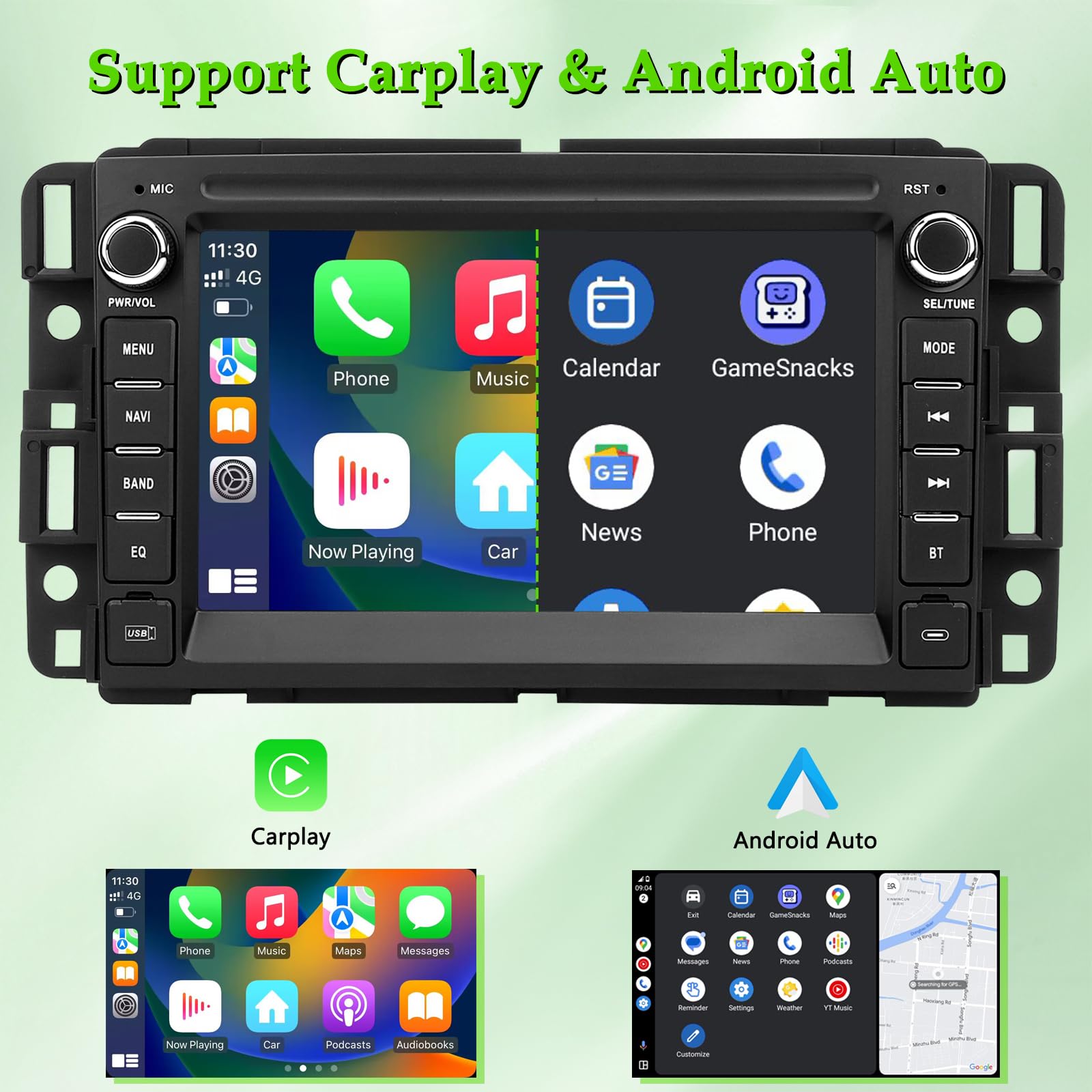 Car Stereo Radio For Chevrolet Chevy Silverado Tahoe Gmc Sierra Yukon, Android 12 With Carplay Android Auto Bluetooth Gps Naviga