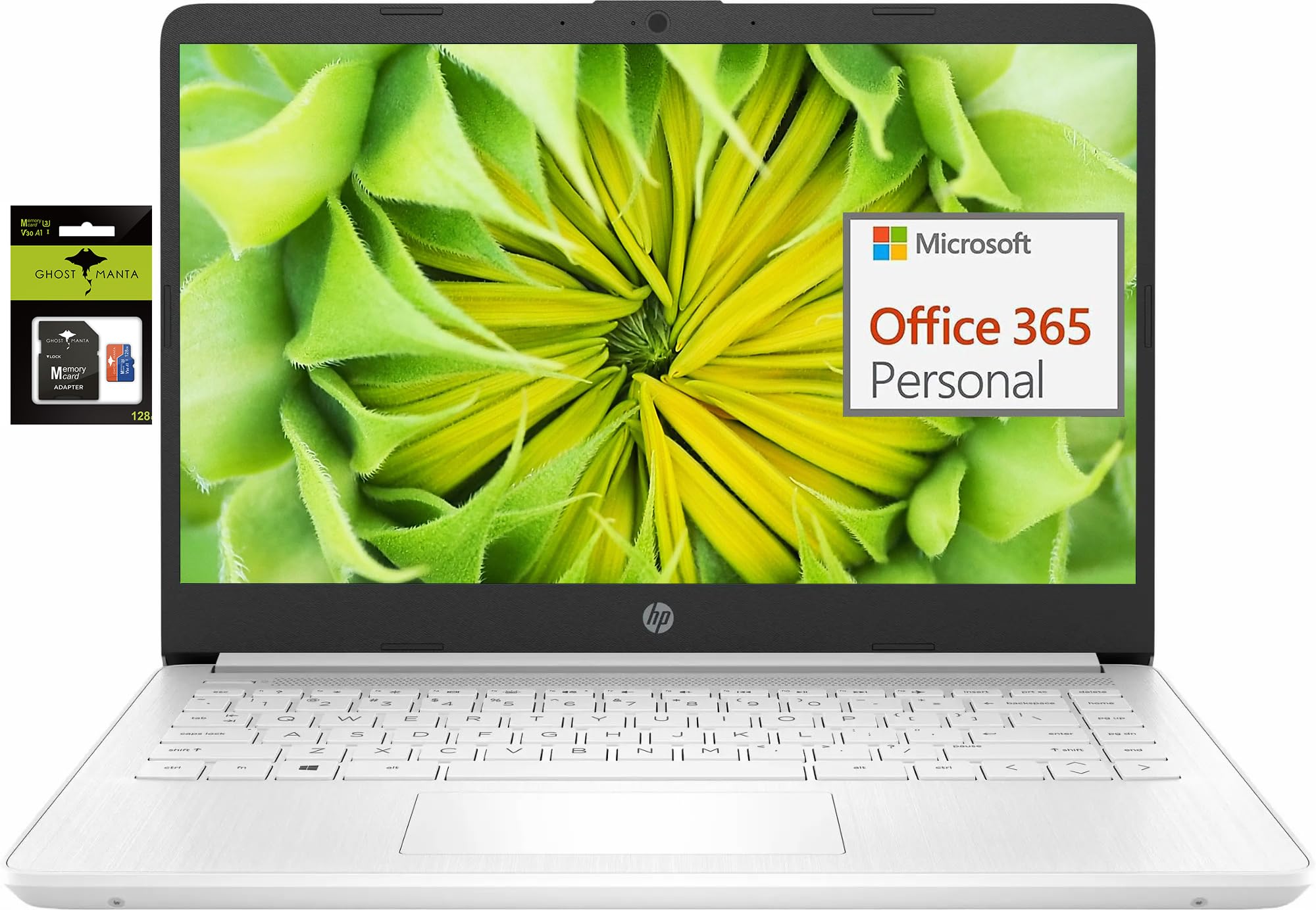 Hp 14 Computer-Laptop, Quad-Core Intel Celeron Processor Premium Portable 16Gb Ram 256Gb Storage(64Gb Emmc+ 256Gb Ghost Manta Sd