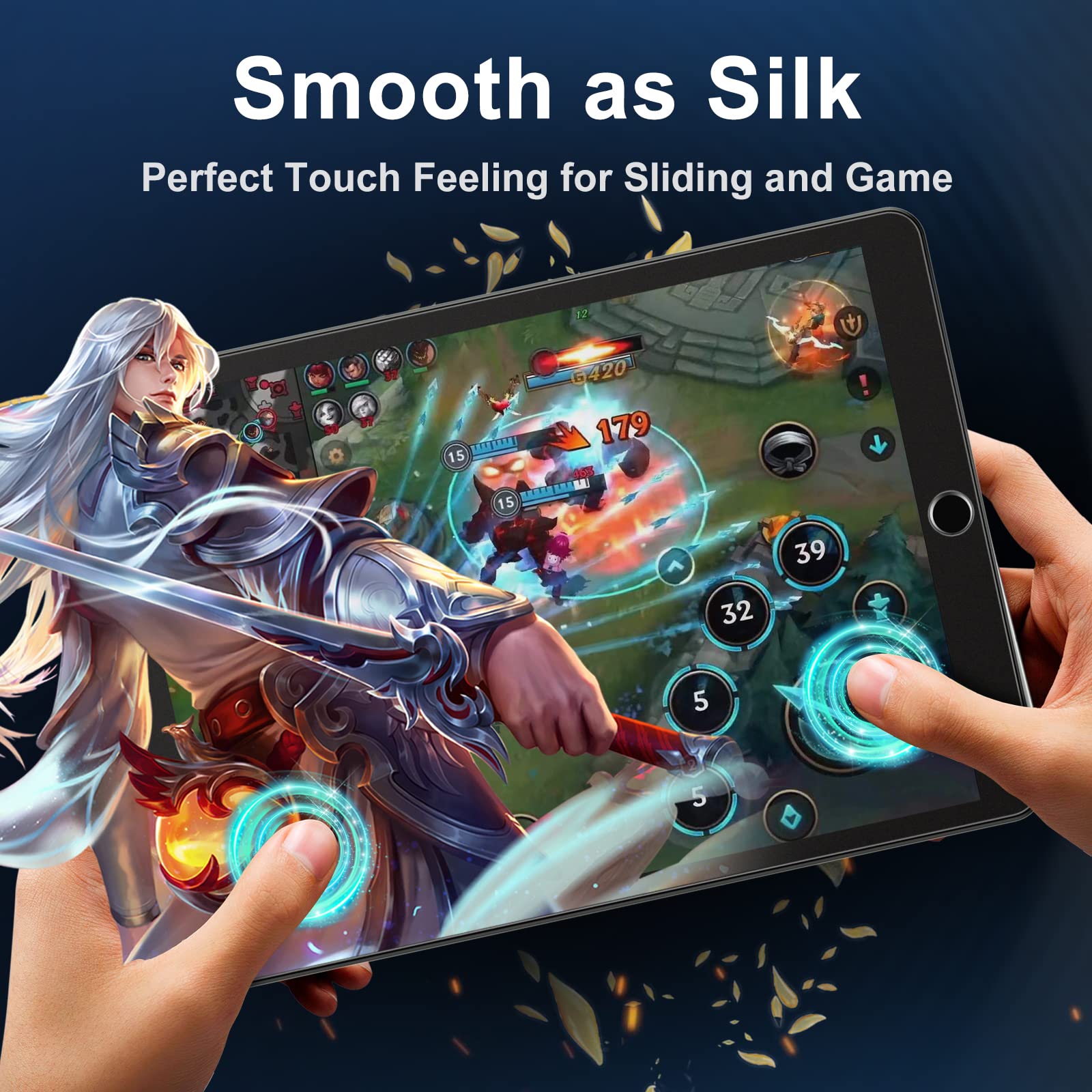 Ksleri [2 Pack Matte Glass Screen Protector For Ipad 10.2 Inch(2021/2020/2019 Model, 9Th/8Th/7Th Generation) Anti Glare Anti Fin