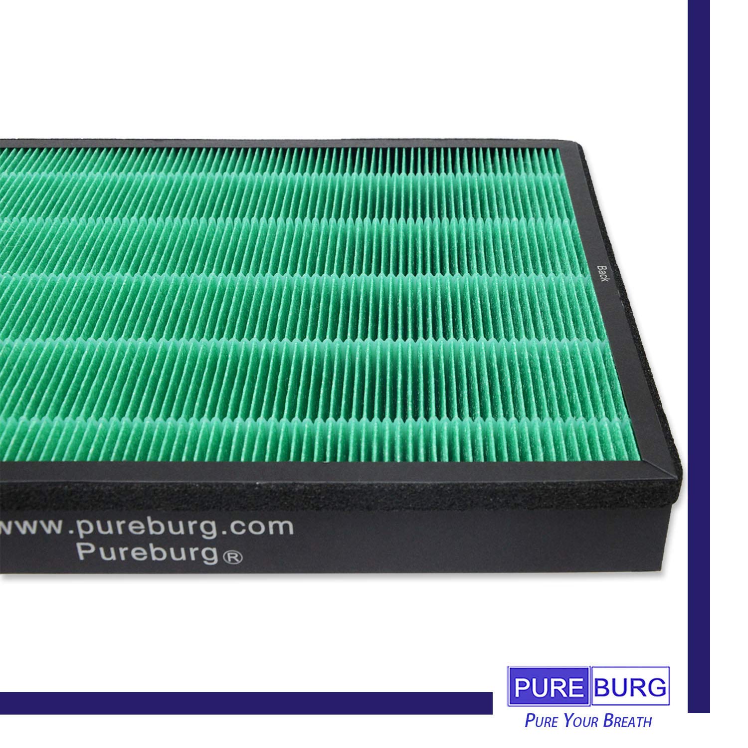 Pureburg Replacement Filter Set Compatible With Coway Airmega 400 400S Air Purifier,1 Pack (2 Filters) H13 Hepa Activated Carbon