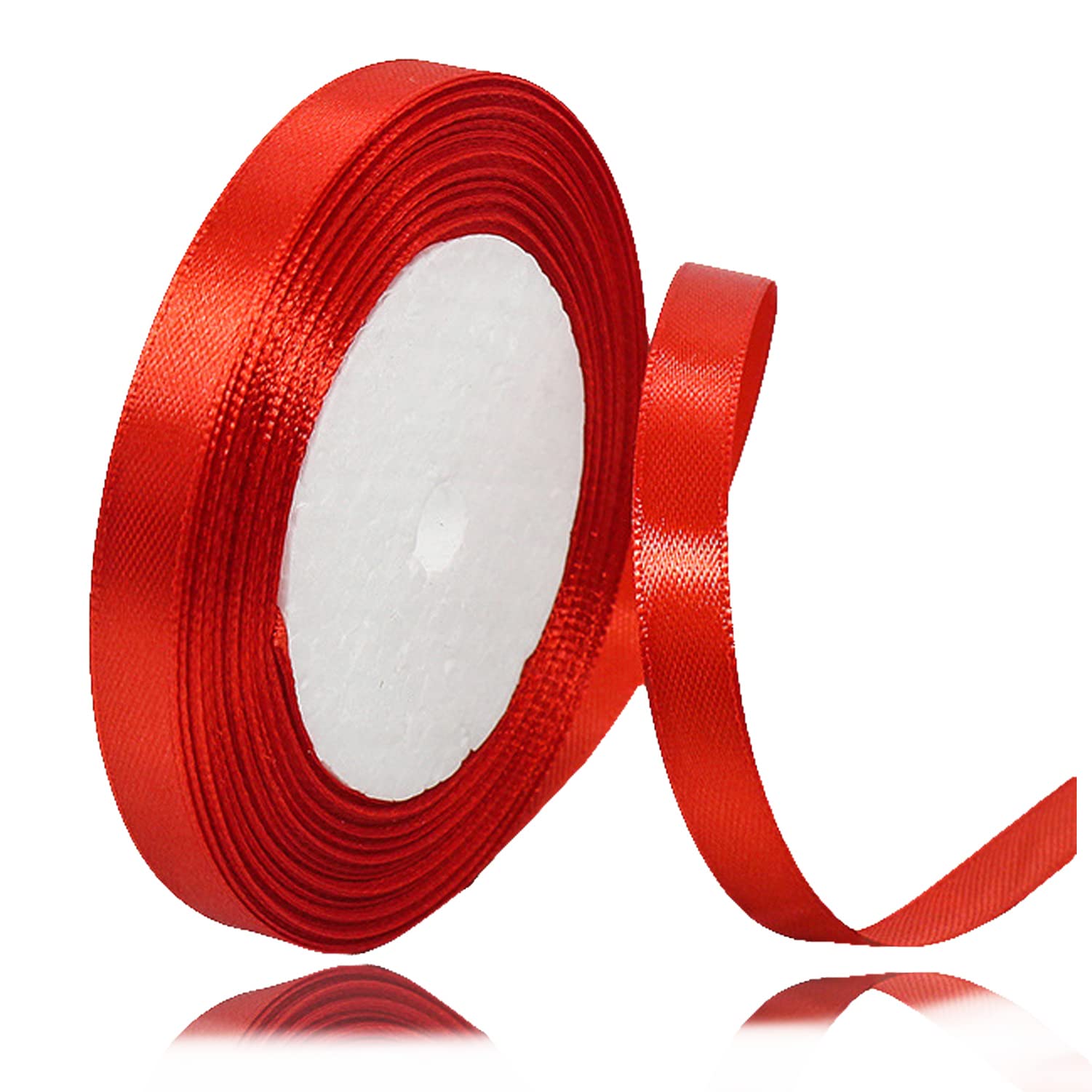 Red Ribbon 38 Inches X 25 Yards, Satin Fabric Silk Ribbon For Gift Wrapping, Bows Making, Floral Bouquets, Wreaths, Diy Handicra