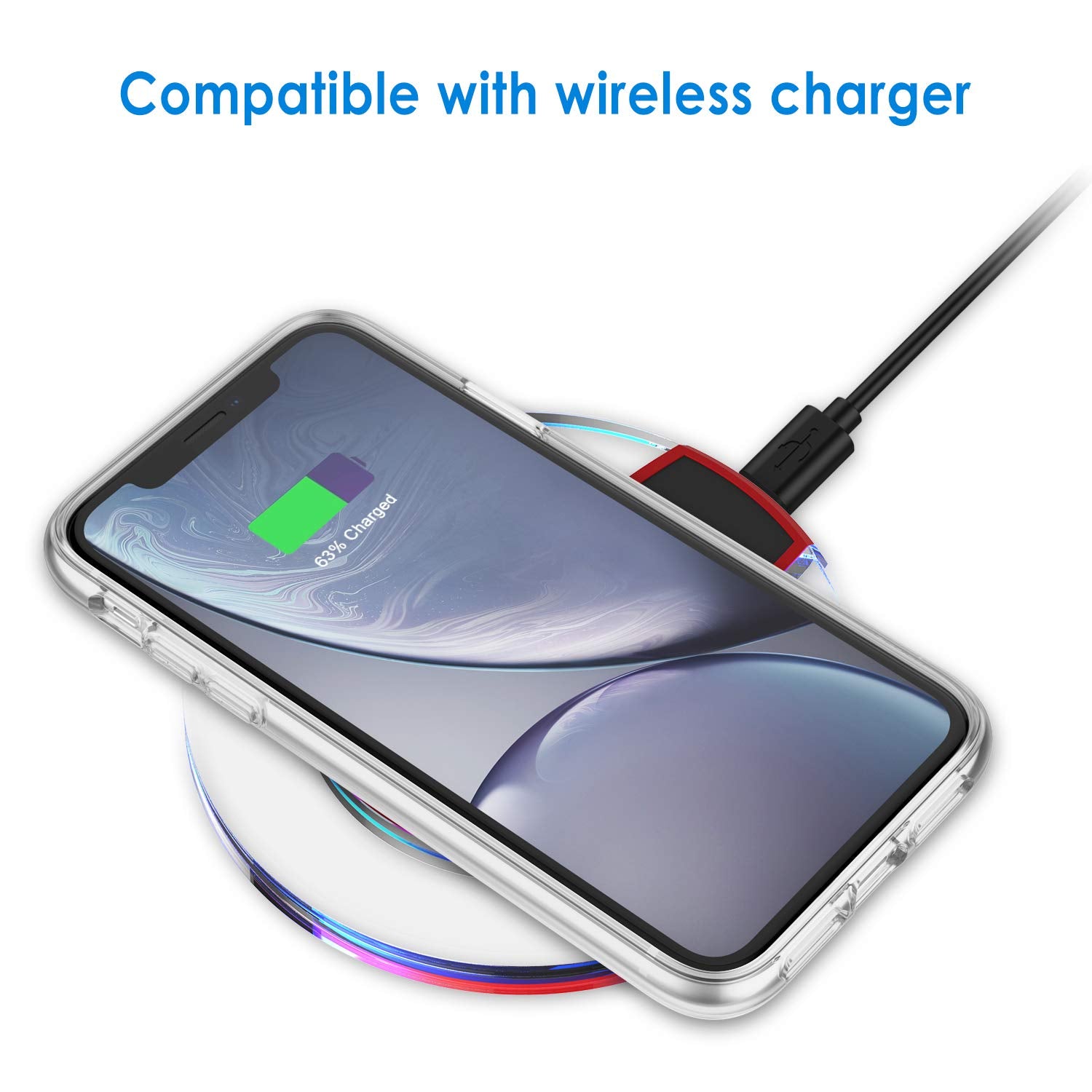 Jetech Case For Iphone Xr 6.1 Inch, Non Yellowing Shockproof Phone Bumper Cover, Anti Scratch Clear Back (Clear)