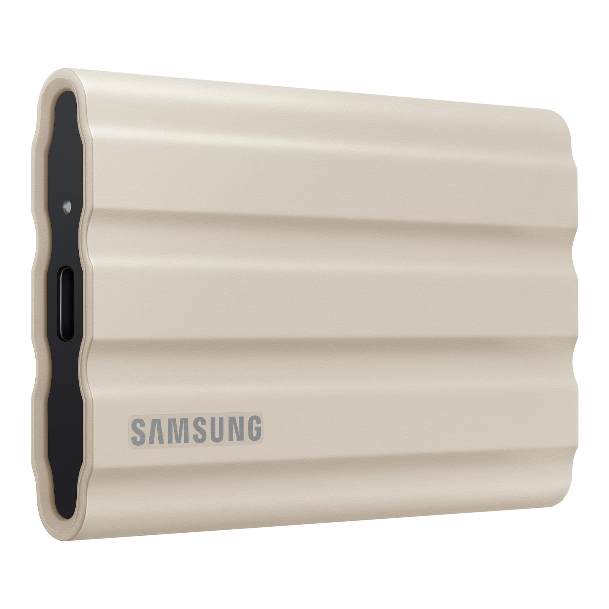 Samsung T7 Shield Portable Ssd 2Tb Usb 3.2 Gen2 External Ssd, Beige, Up To 1,050Mb/S, Rugged, Ip65 Water & Dust Resistant, For P