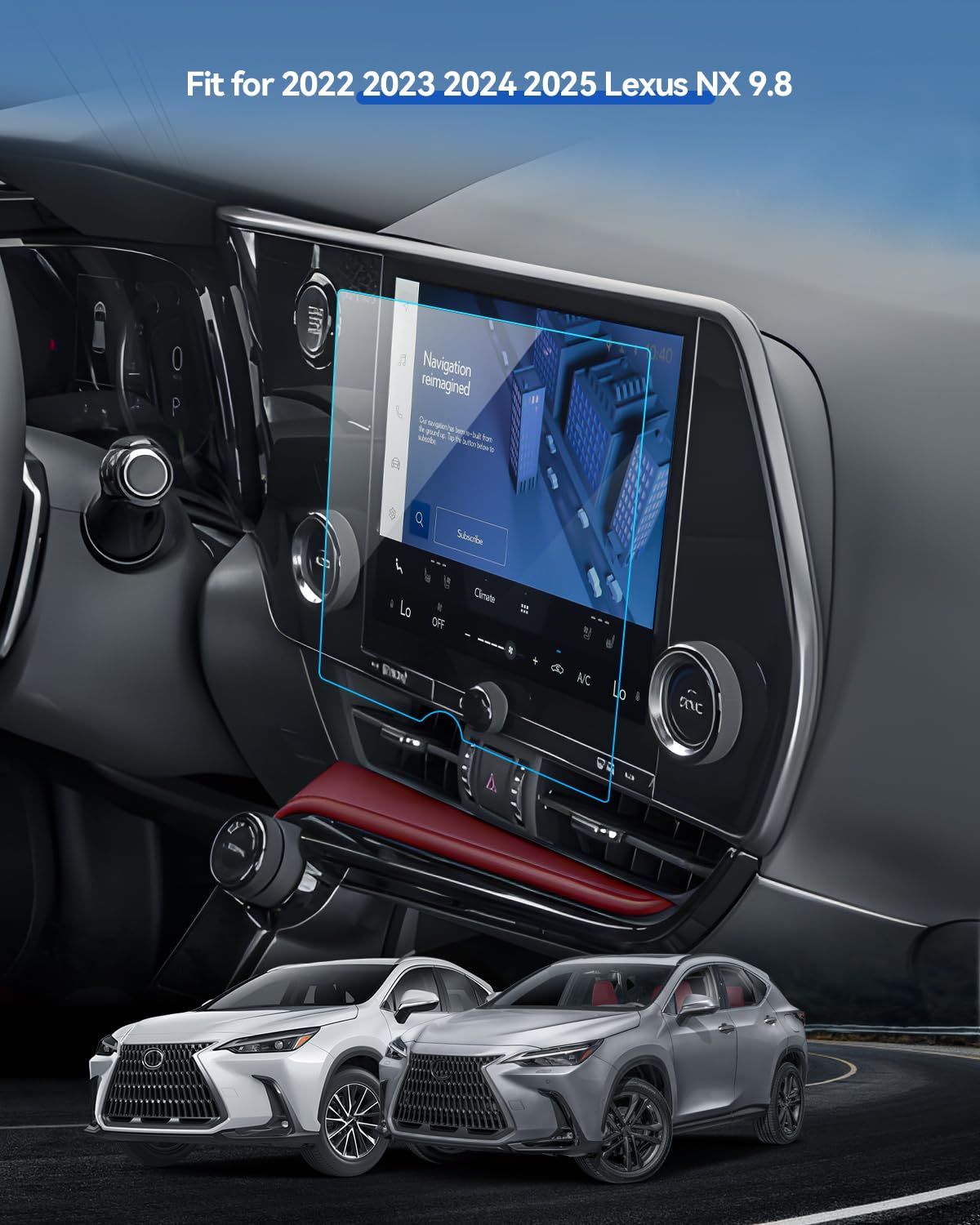 Lantu Car Screen Protector For Lexus Nx (Nx 250/Nx 350/Nx 350 F Sport Handling/Nx 350H) Accessories Navigation Touchscreen Prote