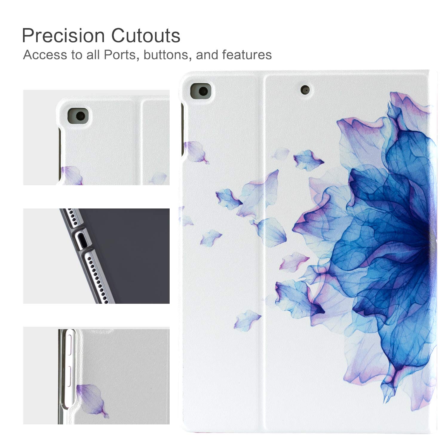 Ipad Air 2 Case, Gofupa 9.7 Ipad 6Th/ 5Th Generation Cases Premium Leather Folio Case And Multiple Viewing Angles Stand For Ipad