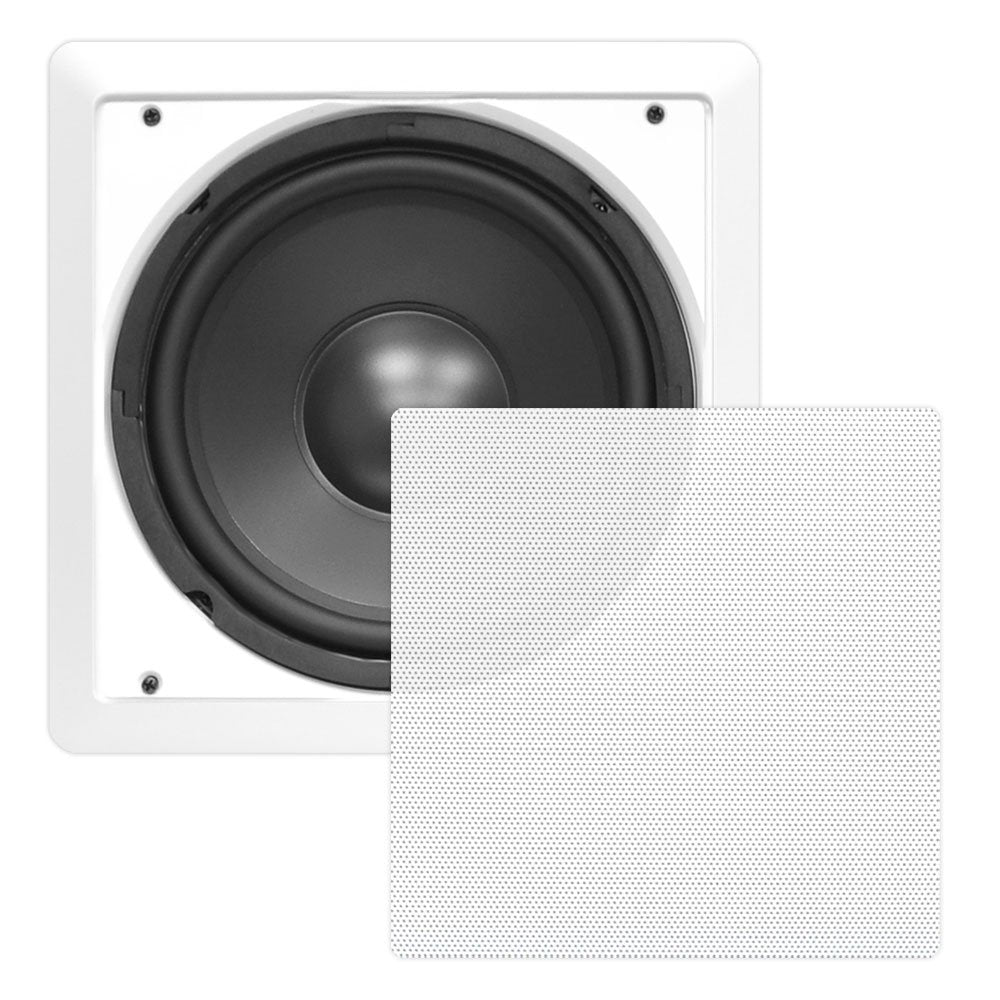 Pyle Ceiling Wall Mount Enclosed Speaker - 360 Watt Stereo In-wall / In-ceiling 10 Enclosed Full Range Subwoofer Speaker System 