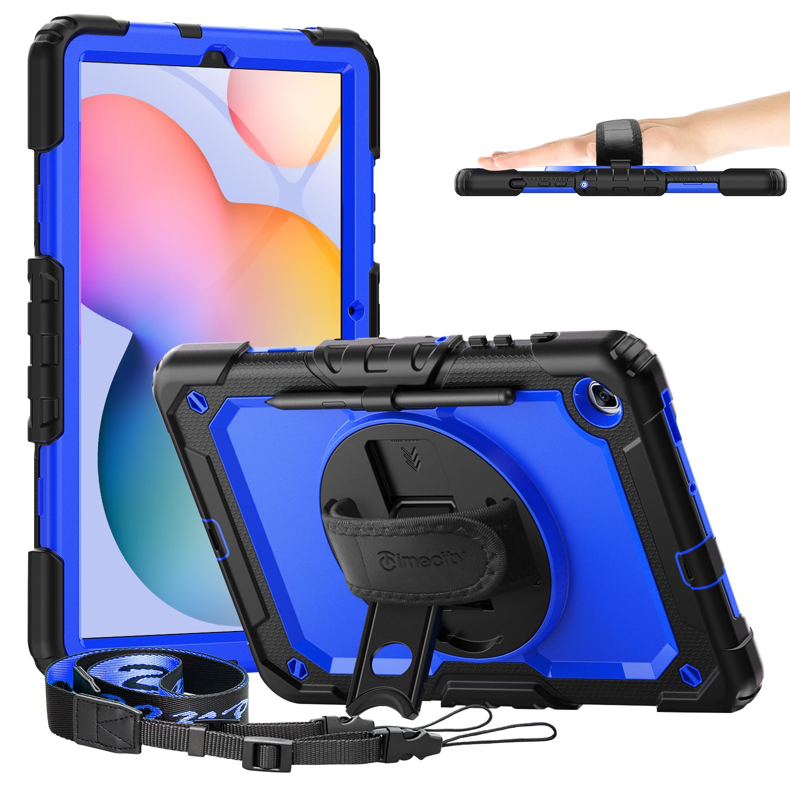 Timecity Case for Samsung Galaxy Tab S6 Lite 10.4  2024/2022/2020 (SM-P620/ P625/ P610/ P615), with Built-in Screen Protector&36