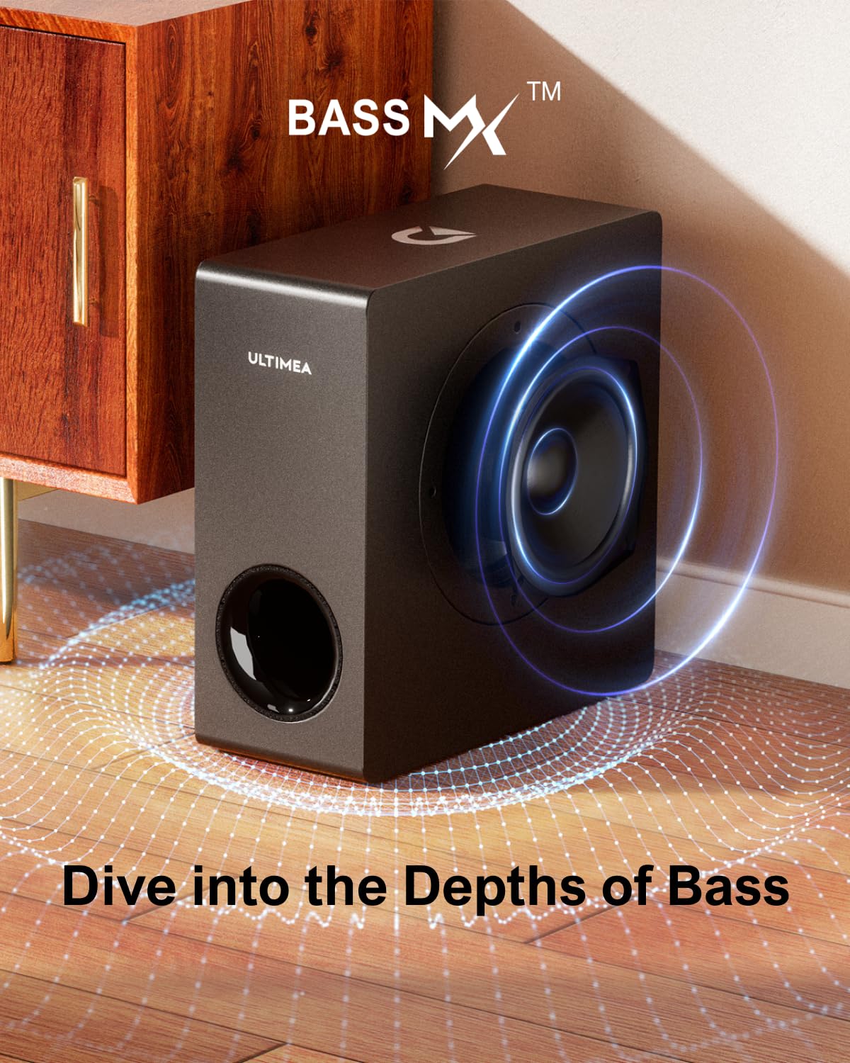 Ultimea 4.1Ch Sound Bar For Smart Tv With Subwoofer, Peak Power 200W, 2 In 1 Detachable Bluetooth 5.3 Soundbar, Bass Adjustable,