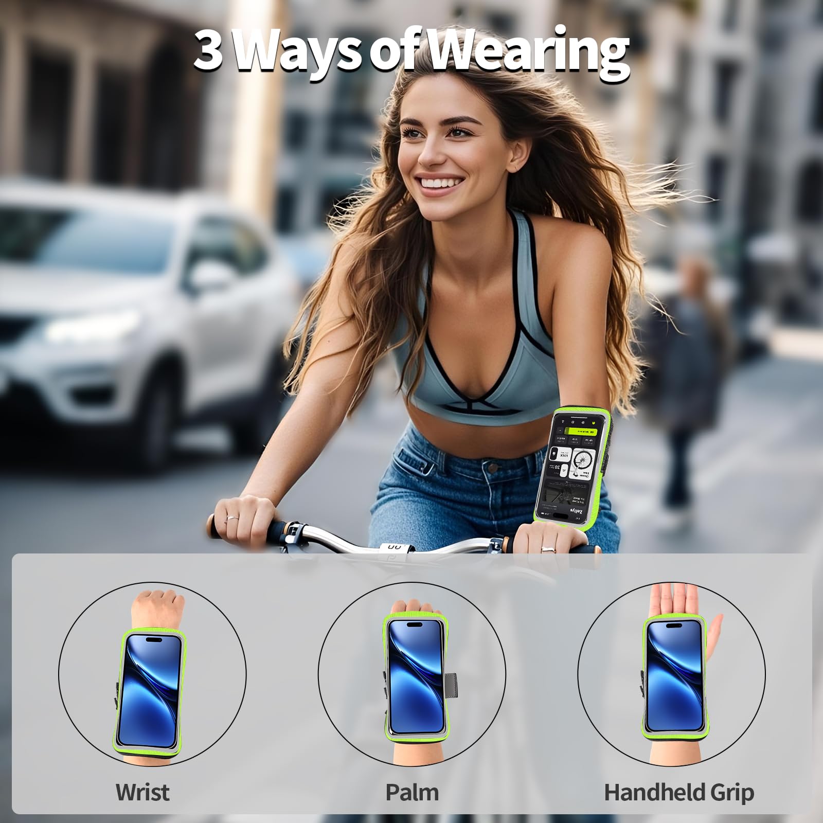 Wristbands Phone Holder For Running, Forearm Running Armbands For Iphone 16/15 Pro/14 Plus/13/11/Xr/Xs, Galaxy S24/S10, Supports