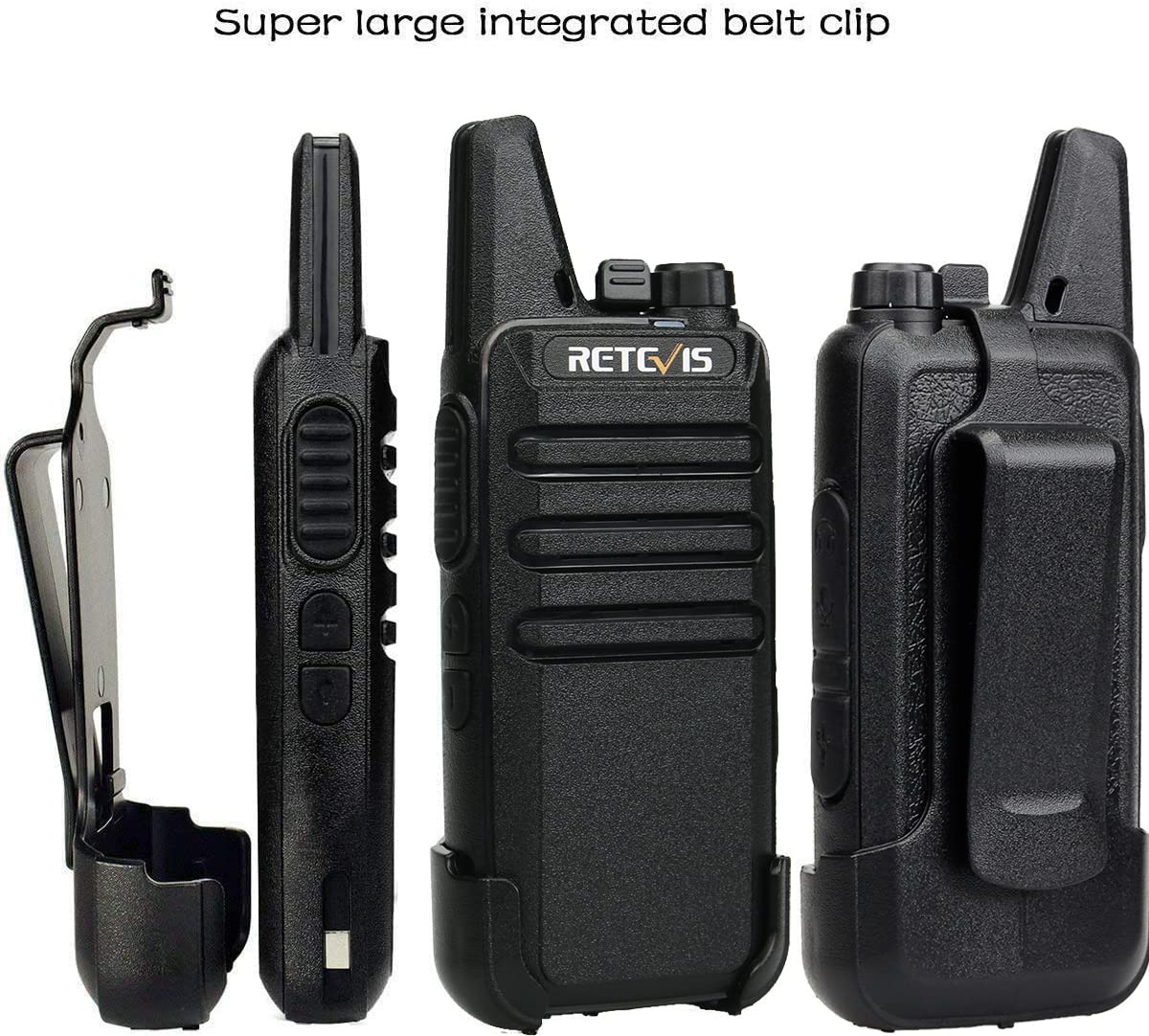 Retevis Rt22 2 Way Radios Walkie Talkies,Rechargeable Long Range Two Way Radio,16 Ch Vox Small Emergency 2 Pin Earpiece Headset,