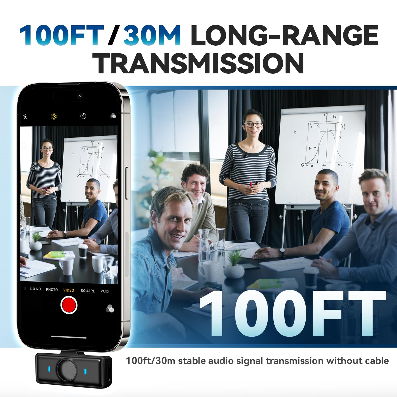 Amazpro Usb C Wireless Lavalier Microphone For Iphone Ipad And Android, Mini Microphone With Noise Reduction, Plug-Play Clip On