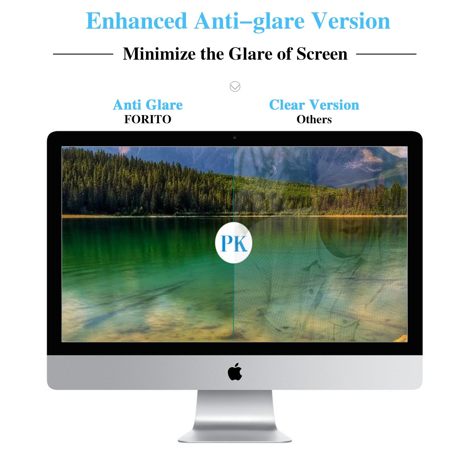 F Forito 2 Pack Compatible With Imac 21.5 Inch Anti Glare Matte Computer Screen Protector, Computer Screen Cover Compatible With