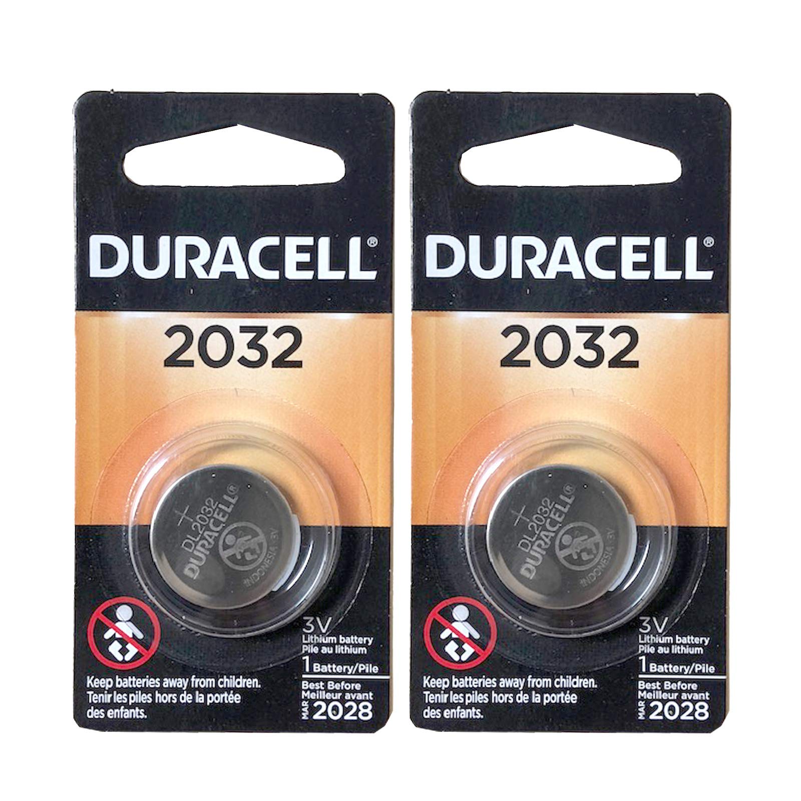 2X Duracell Dl2032 3V Lithium Coin Cell Battery Cr2332, Br2332, Dl2032, Sb T15, 2032, Ea2032C, Ecr2032, L14, L2032, Lf1/2V, Br20