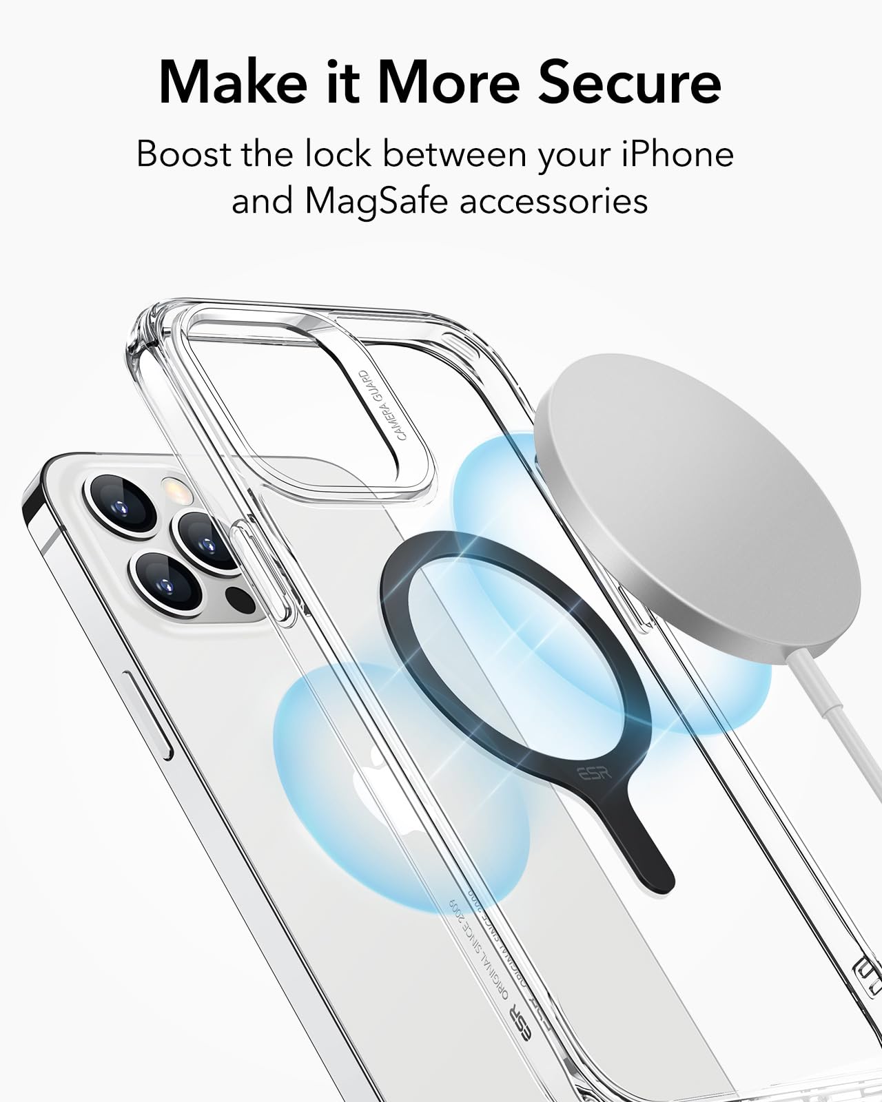 Esr For Magsafe Sticker 360, Magsafe Ring Magnet, 4 Pack Magnetic Ring, Universal Magnetic Wireless Charger Conversion Kit For I