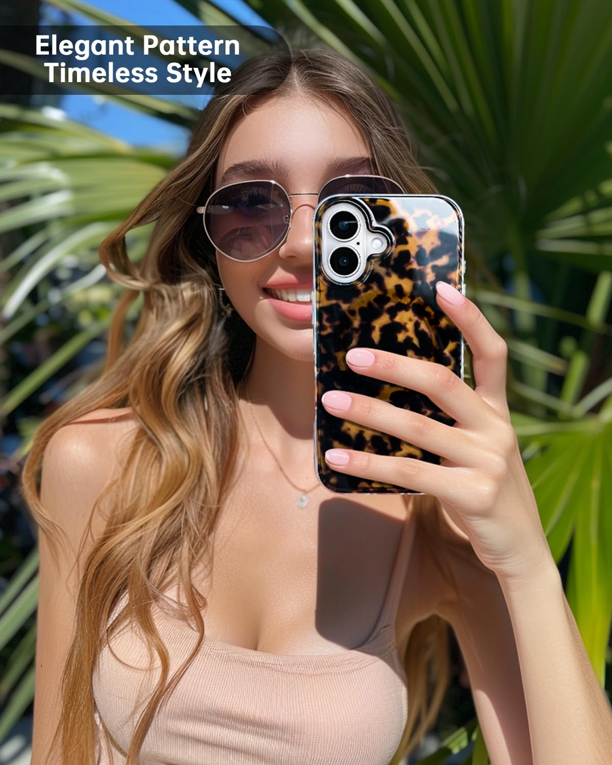 Scorpify For Iphone 16 Plus Case [Compatible With Magsafe] With Brown Tortoise Shell Design, Cute Brown Magnetic Phone Cover For