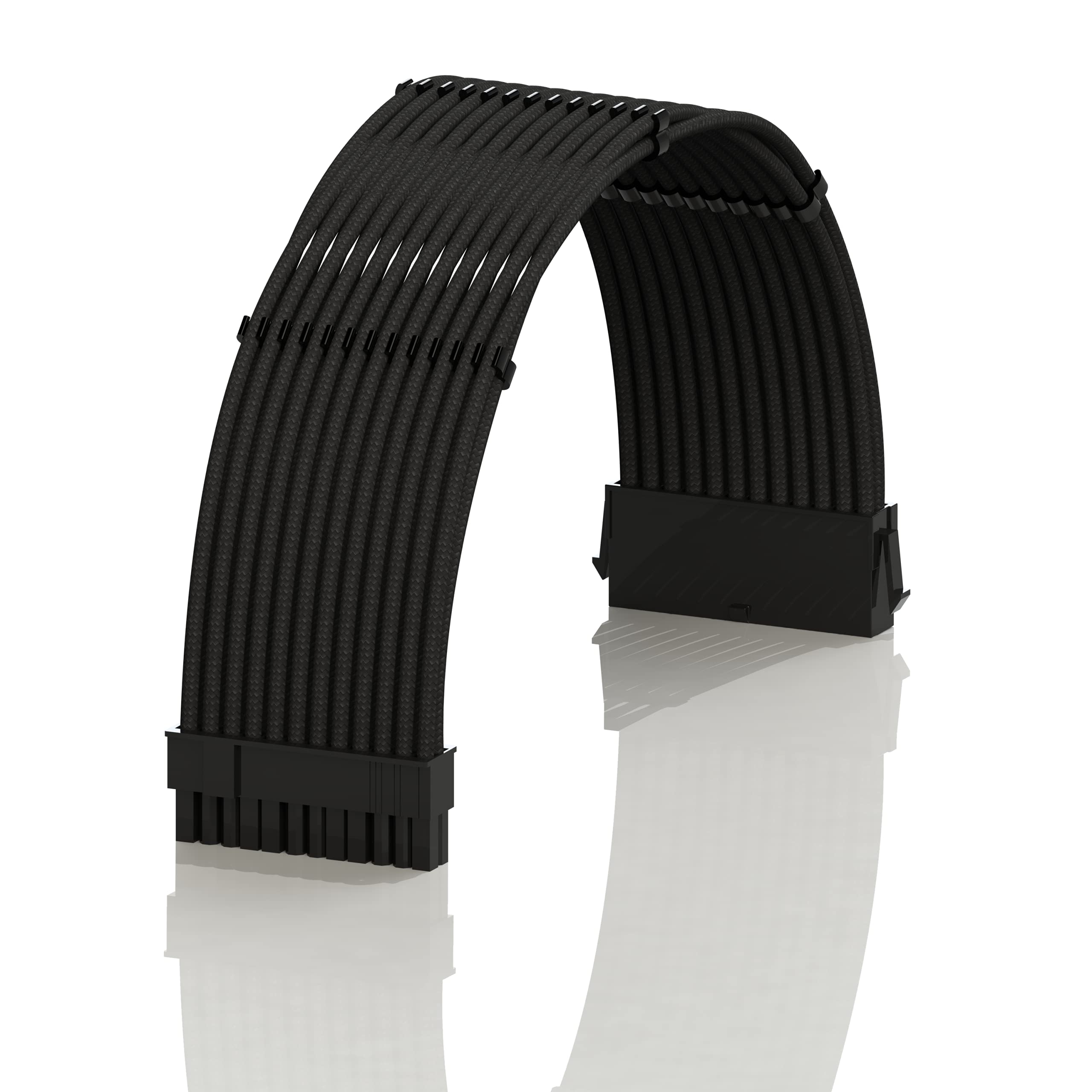 Linkup   Ava 50Cm Atx 24 Pin (20+4) Motherboard Psu Braided Sleeved Power Supply Extension Cable W/Combs?Strong & Stiff Design?S