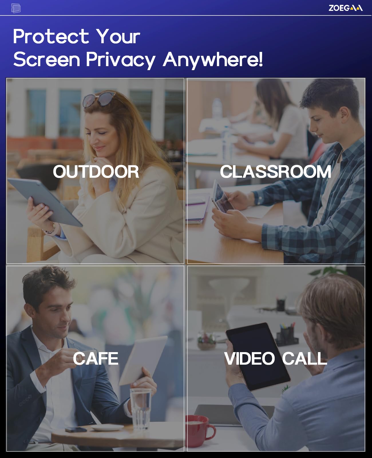 Zoegaa Privacy Screen Protector Ipad 10Th Generation,Magnetic Privacy Screen Protector For Ipad 10Th (10.9 Inch,2022 Model,10Th